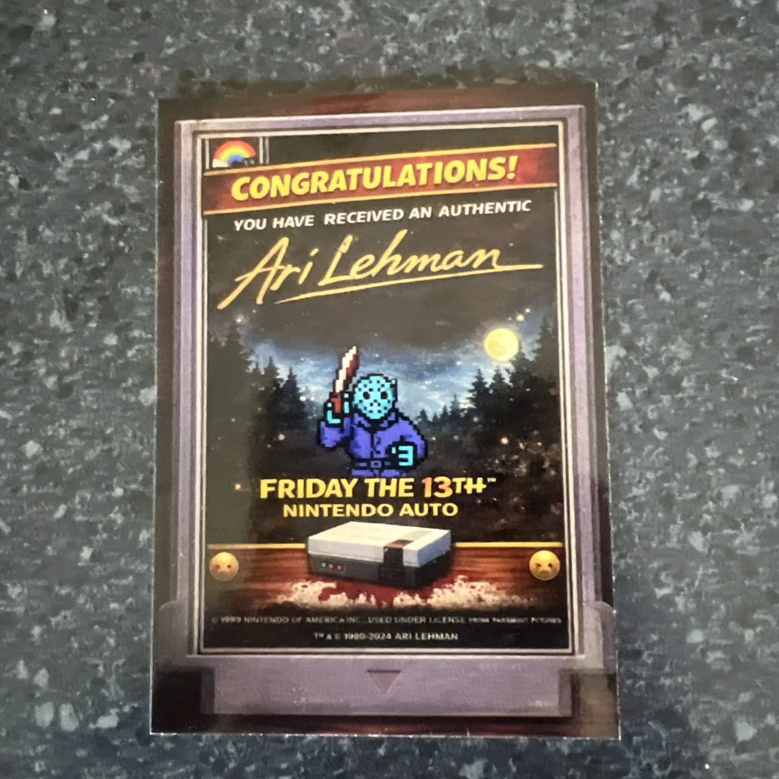 Ari Lehman — ARI LEHMAN “Jason 1” signed Custom Nintendo Game Trading Card!! (3), изображение 2