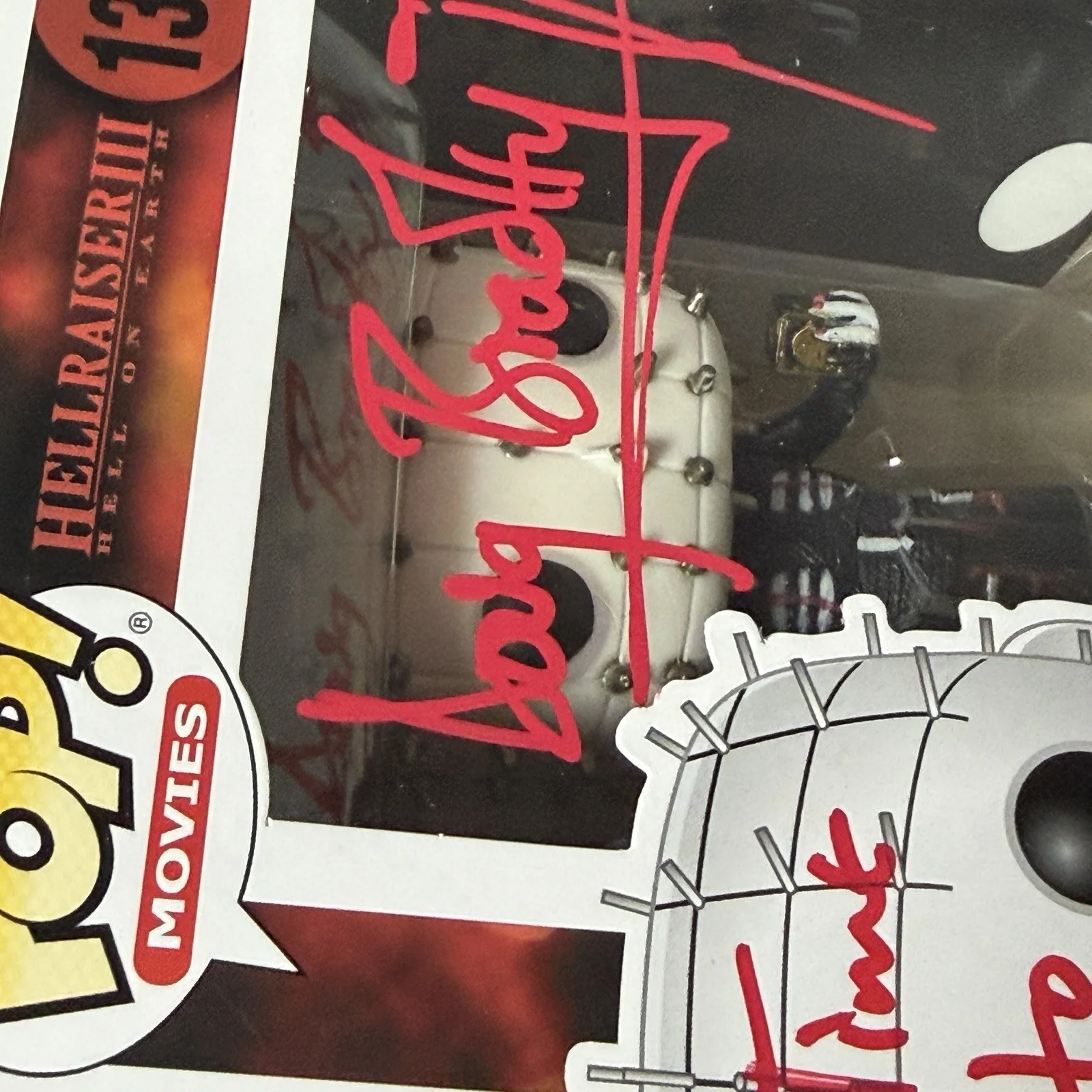 Doug Bradley Signed Pinhead Hellraiser Funko with quote, image 5