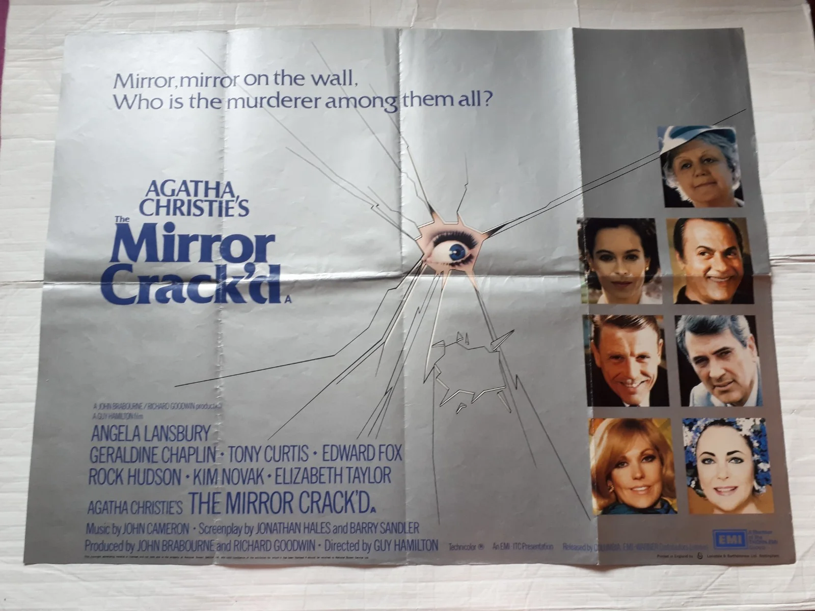 the mirror crack'd agatha christie's 1980 uk cinema Poster Quad 30x40" 1980s, изображение 2