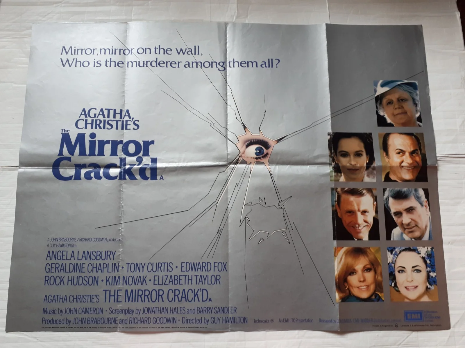 the mirror crack'd agatha christie's 1980 uk cinema Poster Quad 30x40" 1980s, изображение 5