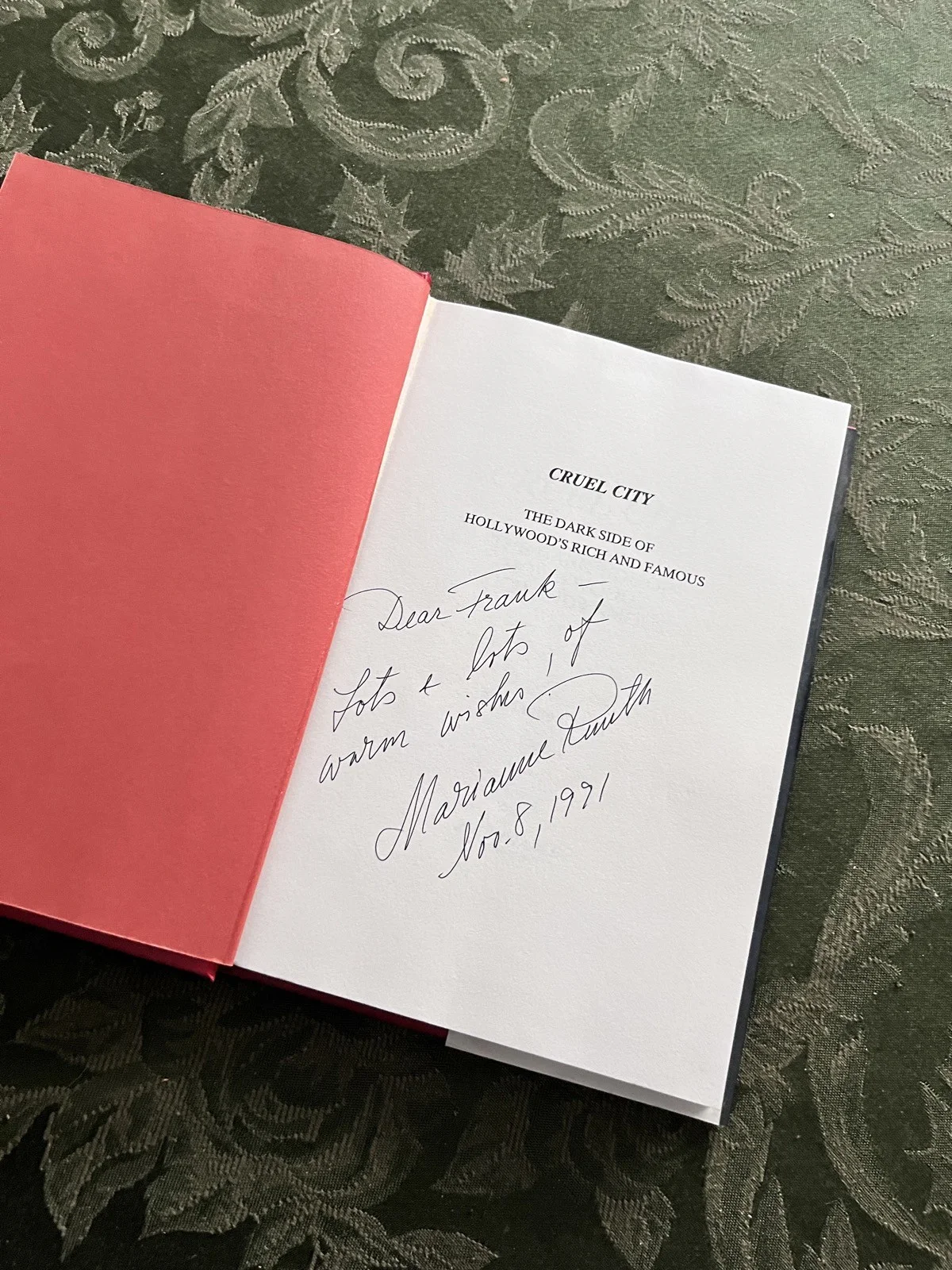 Cruel City Autographed By Auther Marianne Ruuth, image 2