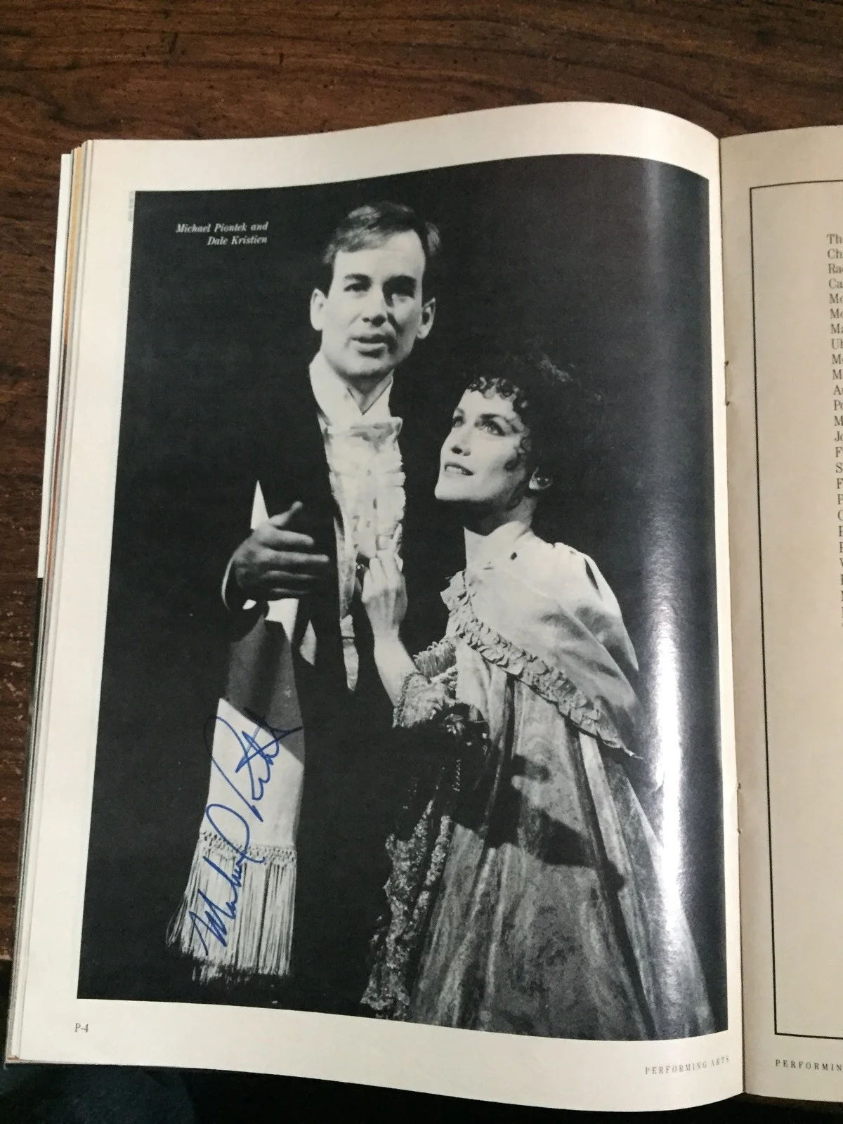 Autographed Michael Piontek Performing Arts Magazine, image 2