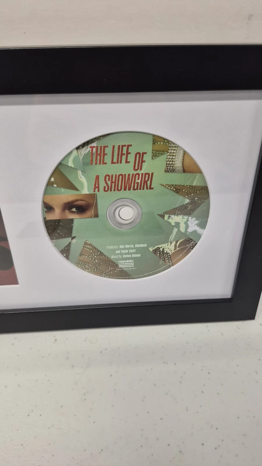 Taylor Swift CD Life Of A Showgirl Framed And Hand-signed Insert With JSA COA, image 3
