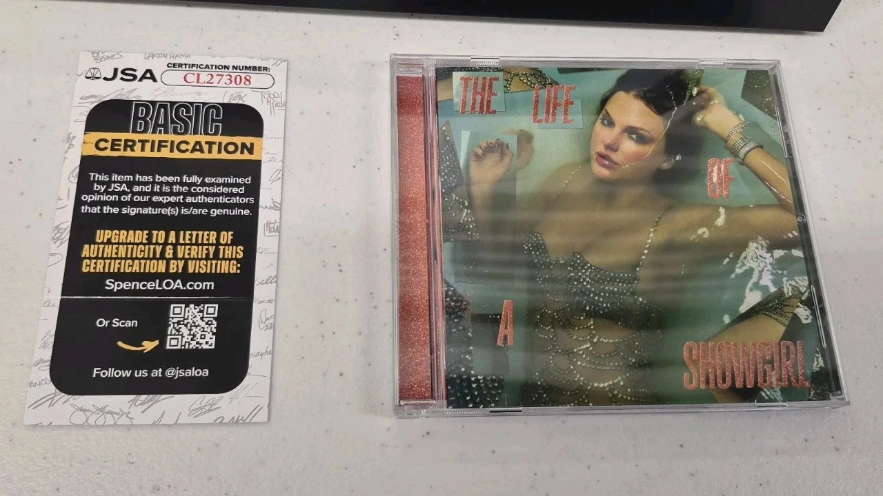 Taylor Swift CD Life Of A Showgirl Framed And Hand-signed Insert With JSA COA, image 4