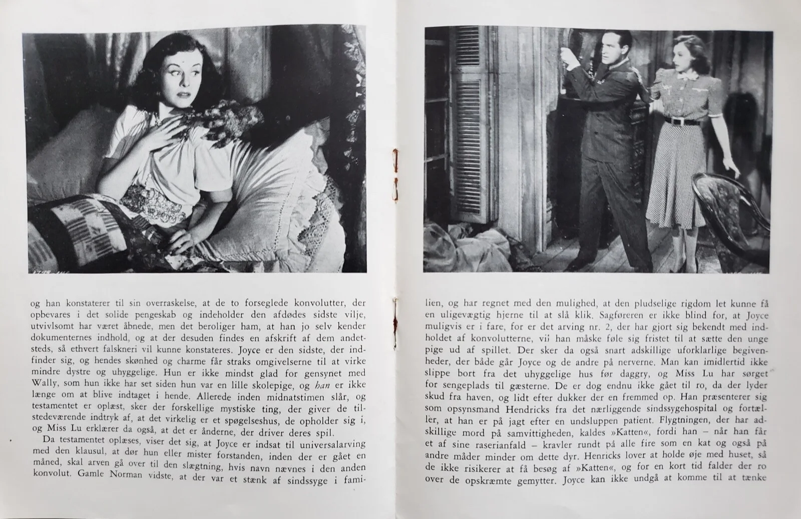 THE CAT & THE CANARY VINTAGE 1939 DANISH PROGRAM - BOB HOPE, PAULETTE GODDARD, изображение 4