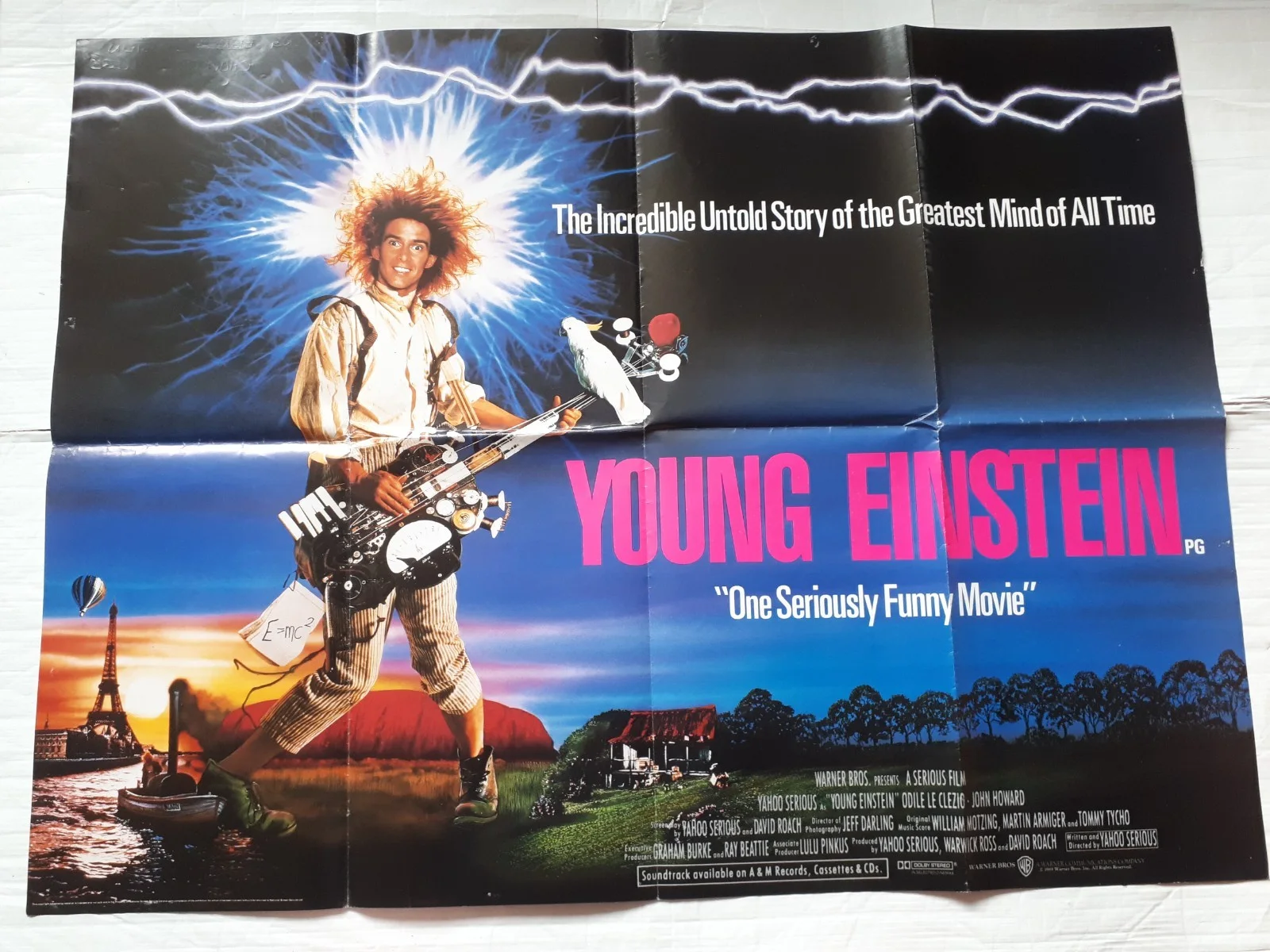 young einstein 1988 ORIGINAL uk cinema Poster Quad 30x40" 1980s, image 2