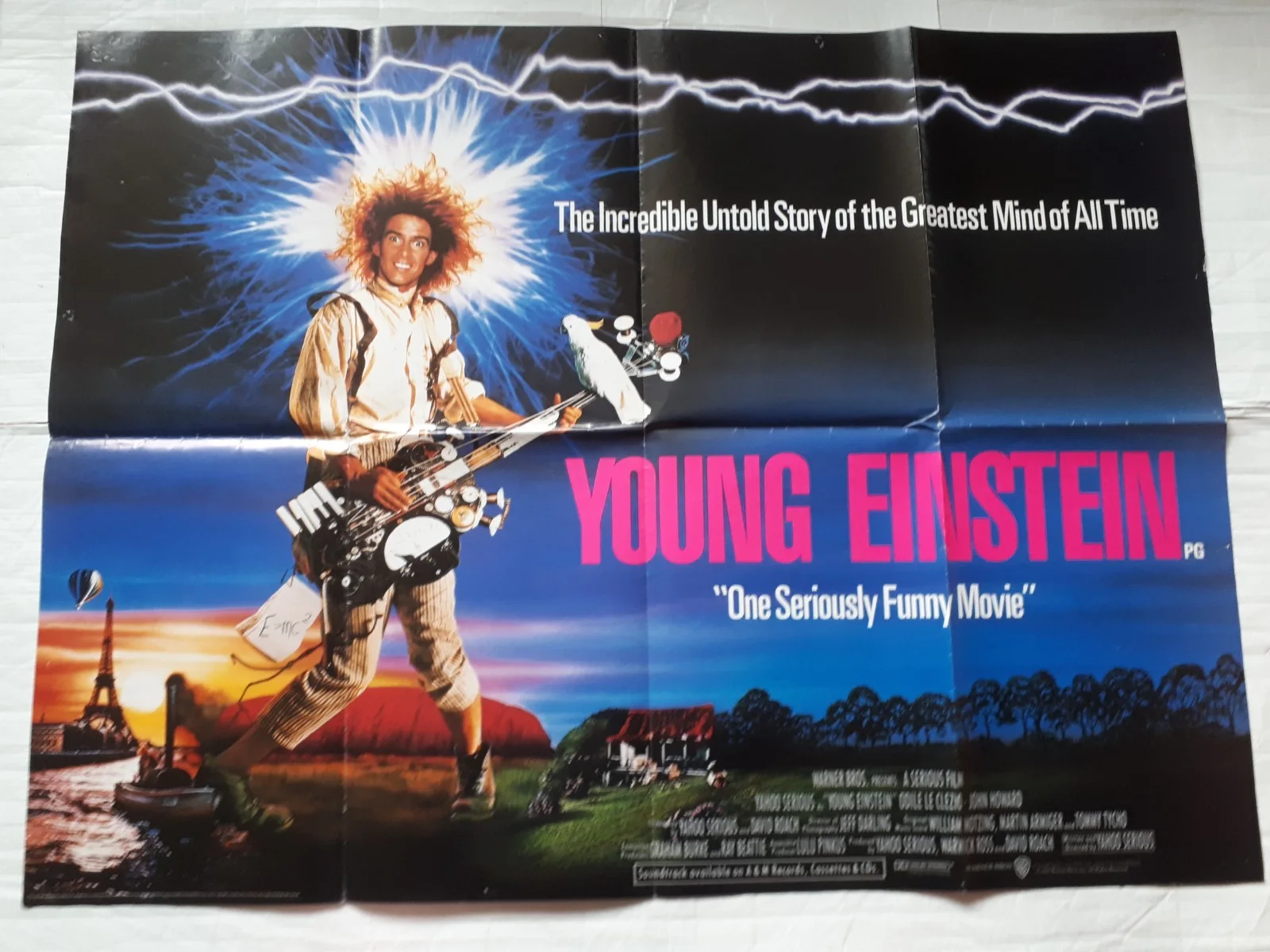 young einstein 1988 ORIGINAL uk cinema Poster Quad 30x40" 1980s, image 4