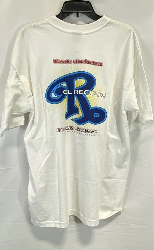 El Recodo Men's White Graphic T-Shirt Signed Autographed Alfonso Banda, изображение 2