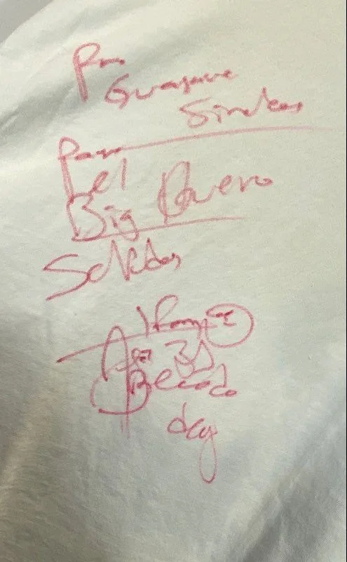 El Recodo Men's White Graphic T-Shirt Signed Autographed Alfonso Banda, изображение 3