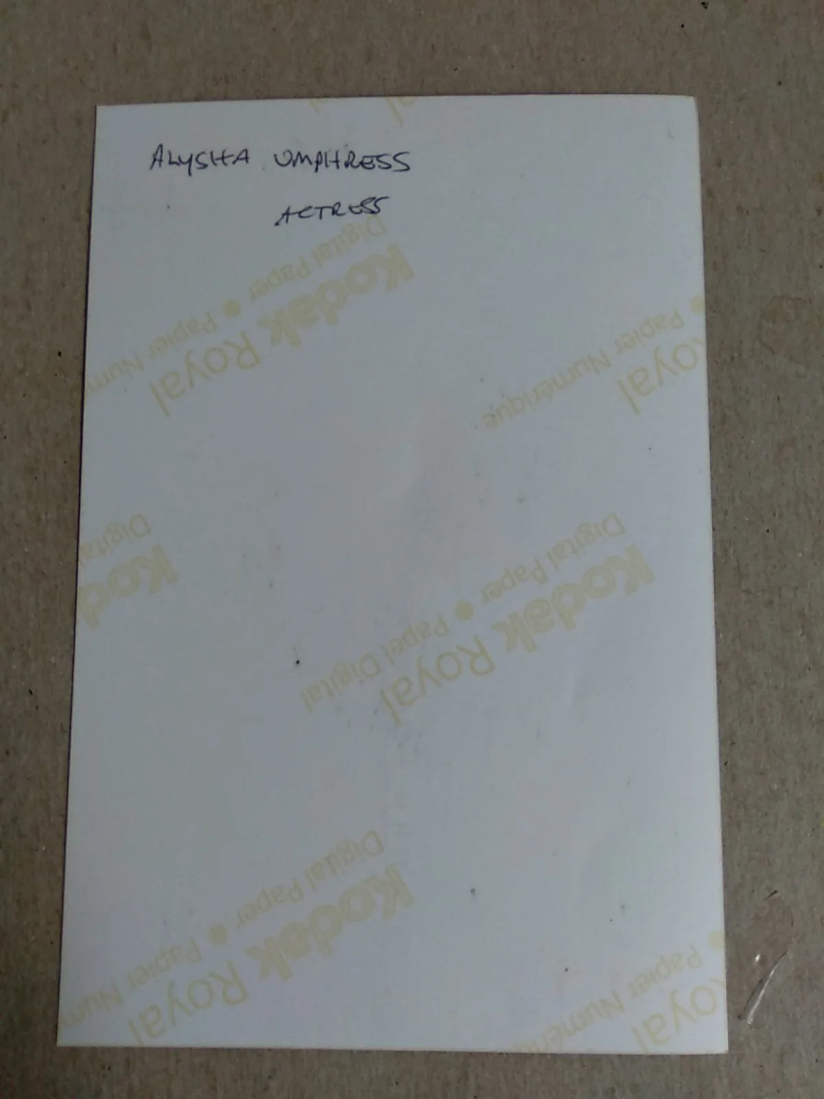 Alisha Umphress American Actress And Vocalist (Concord) Autographed 6x4 Photo, изображение 3