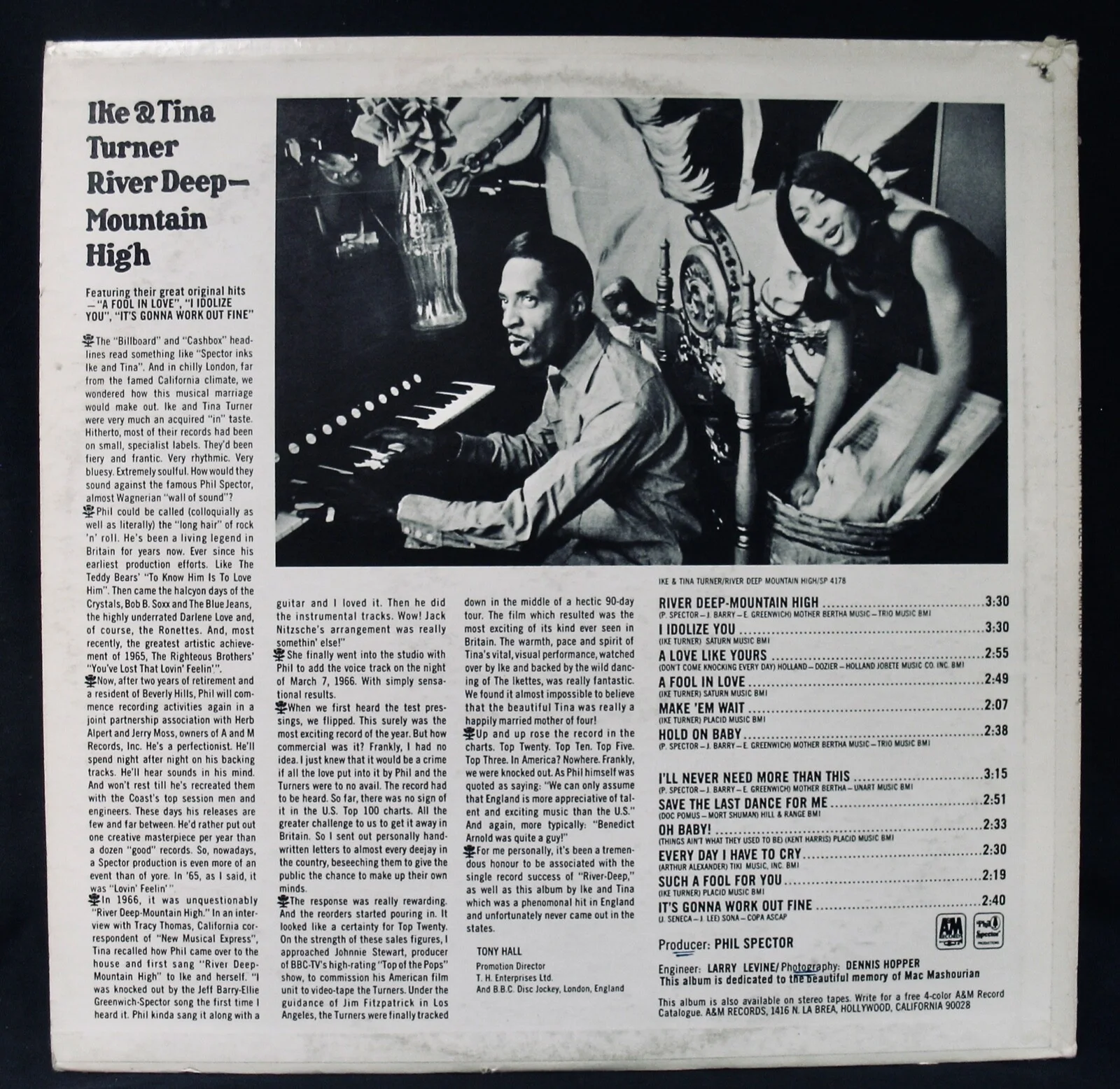 IKE & TINA TURNER~Signed RIVER DEEP MOUNTAIN HIGH Album Signed By Tina Turner, изображение 3