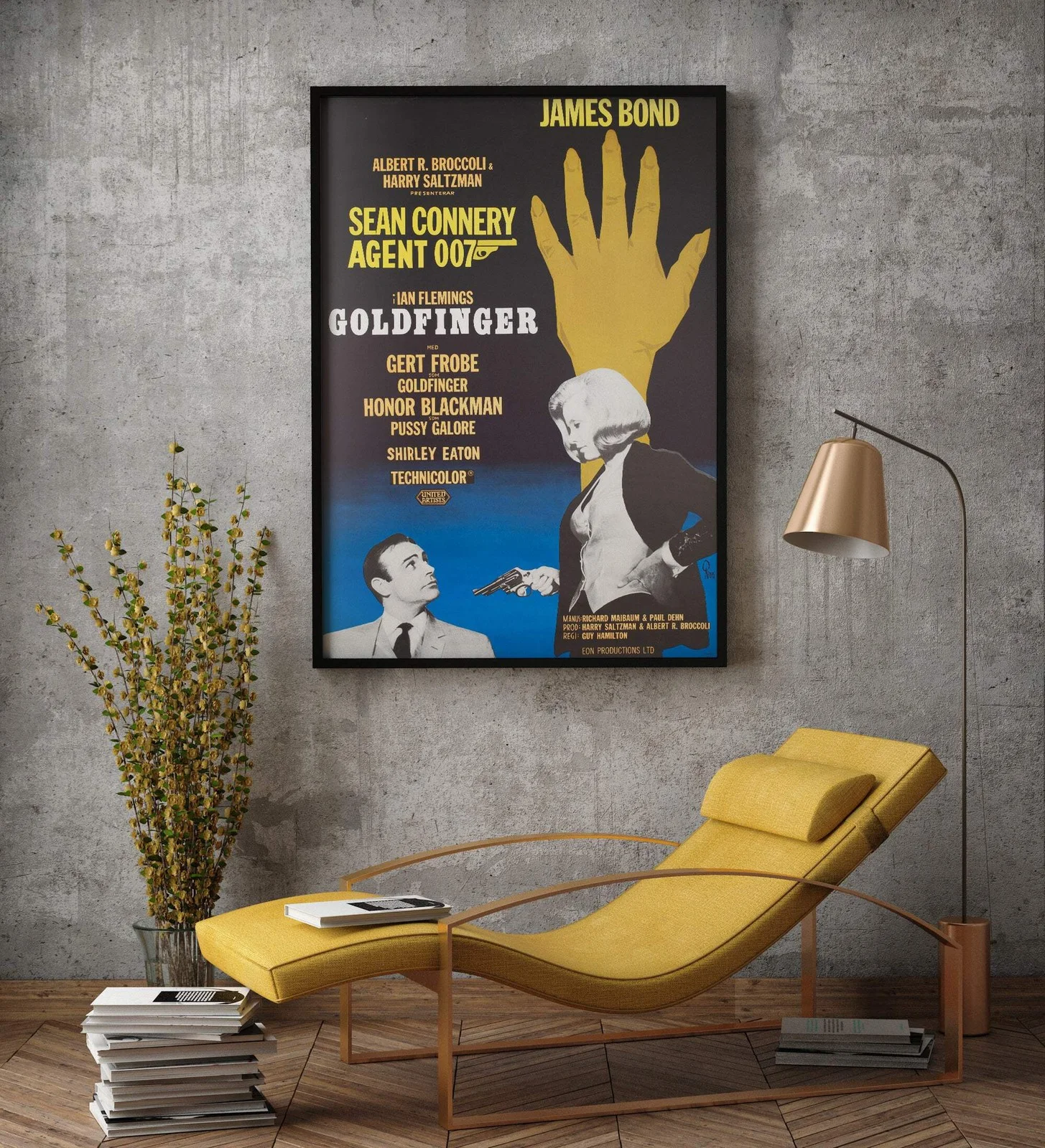 Goldfinger R1967 Swedish Film Poster, Aberg **Orson & Welles Posters**, изображение 2