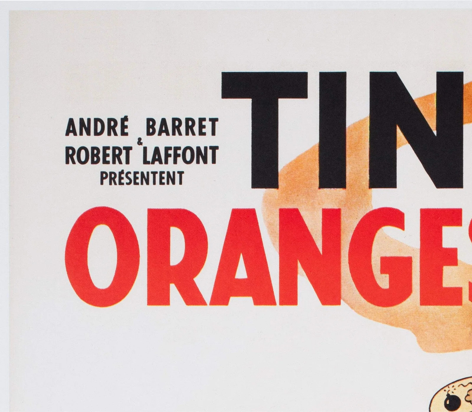 Tintin and the Blue Oranges 1964 French Moyenne Film Poster, Herge, изображение 3
