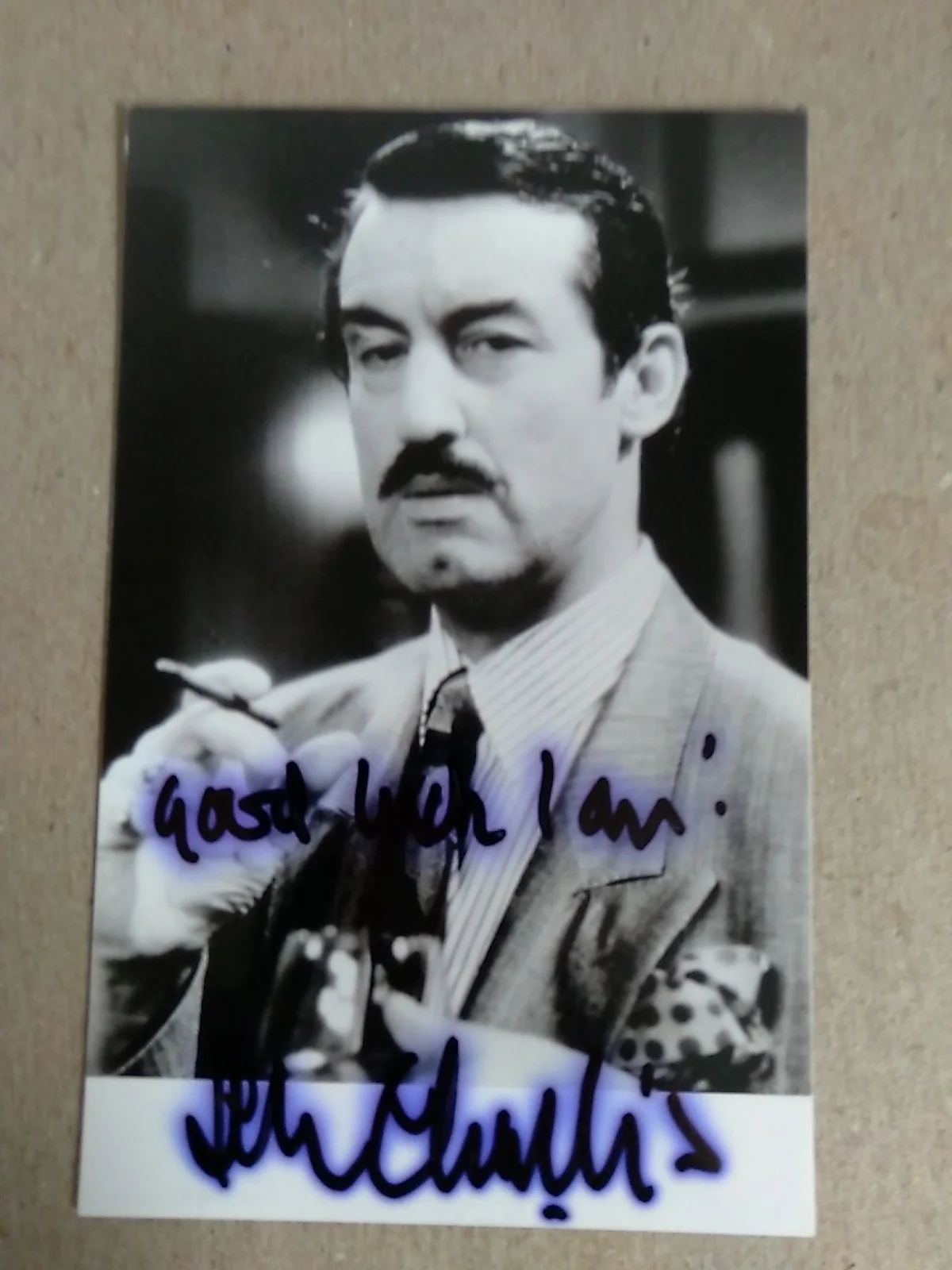 John Challis English Actor Autographed Signed 3.5x5.5 In. Photo, изображение 2