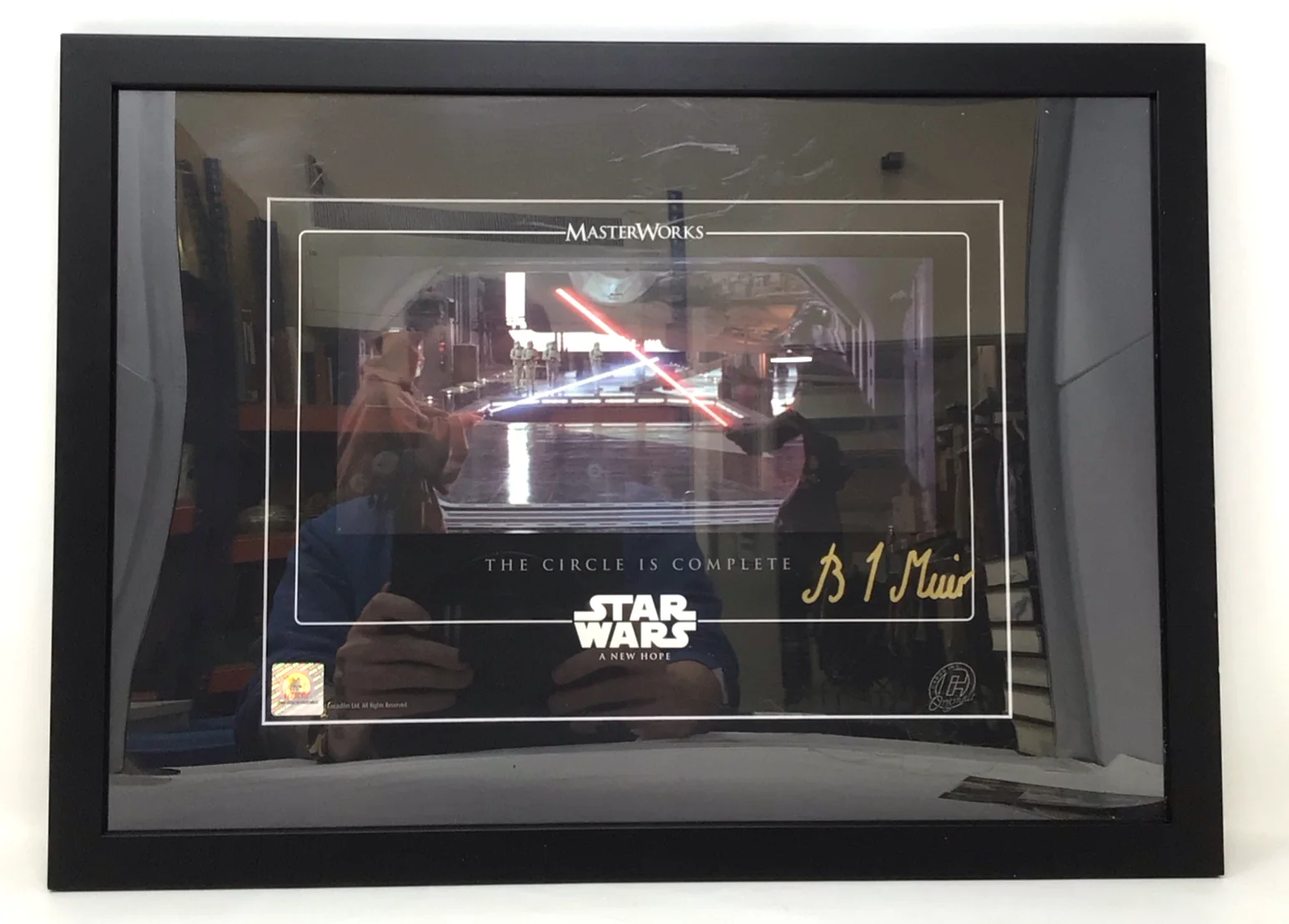 Star Wars Signed 17.5x13" Darth Vader Print Signed By Brian Muir With COA, image 2