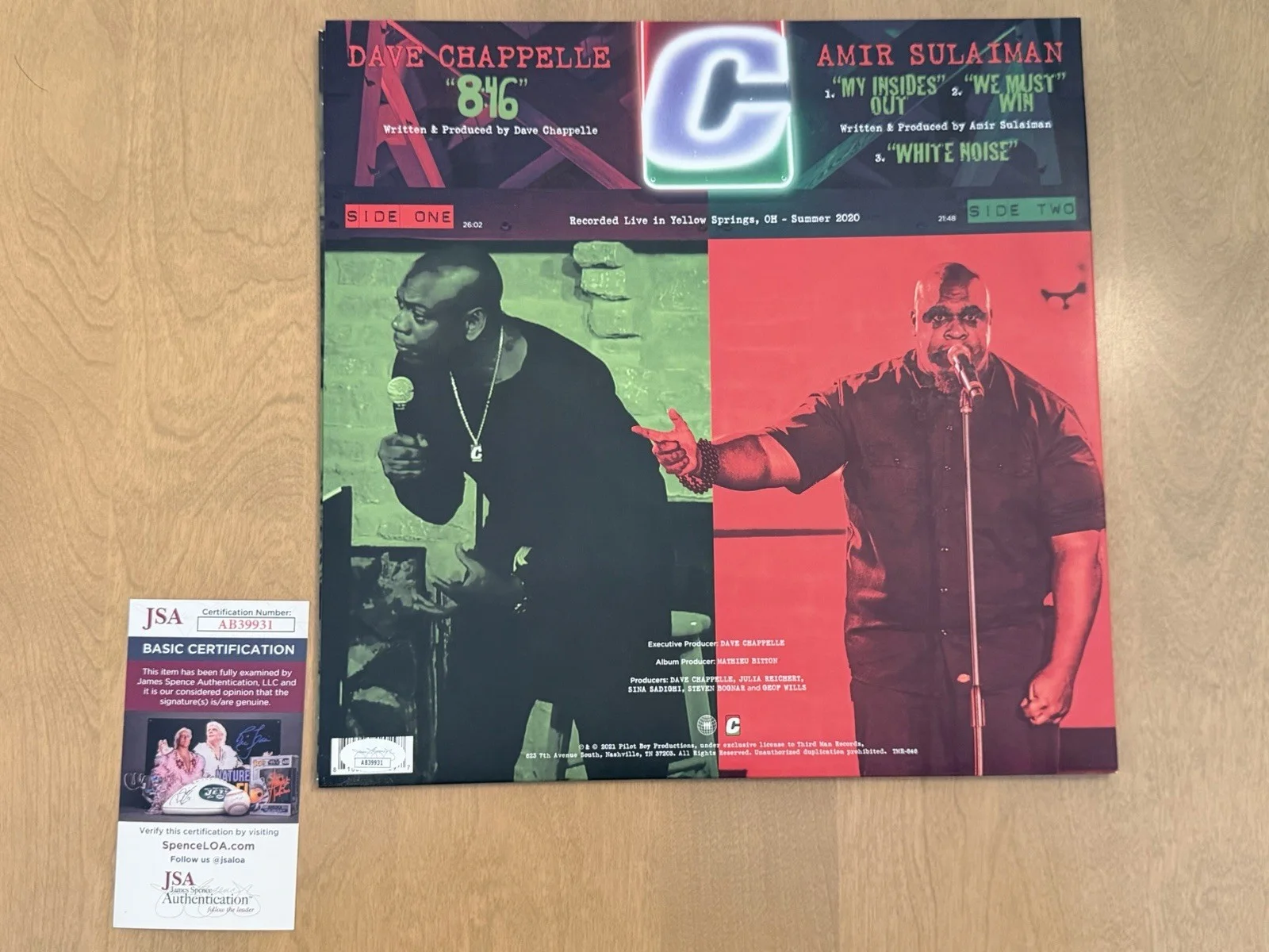 DAVE CHAPPELLE SIGNED 8:46 VINYL COMEDIAN JSA COA Autographed LP RECORD, image 2