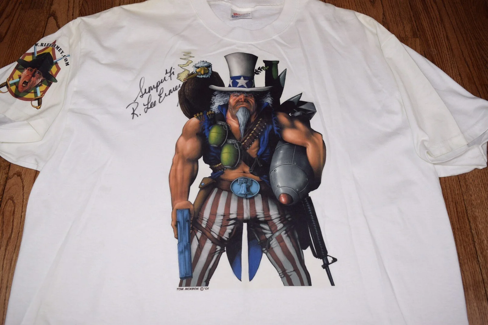 R Lee Emrey — Vintage Full Metal Jacket Gunnery Sergeant Hartman LEE ERMEY Signed Autographed, image 2