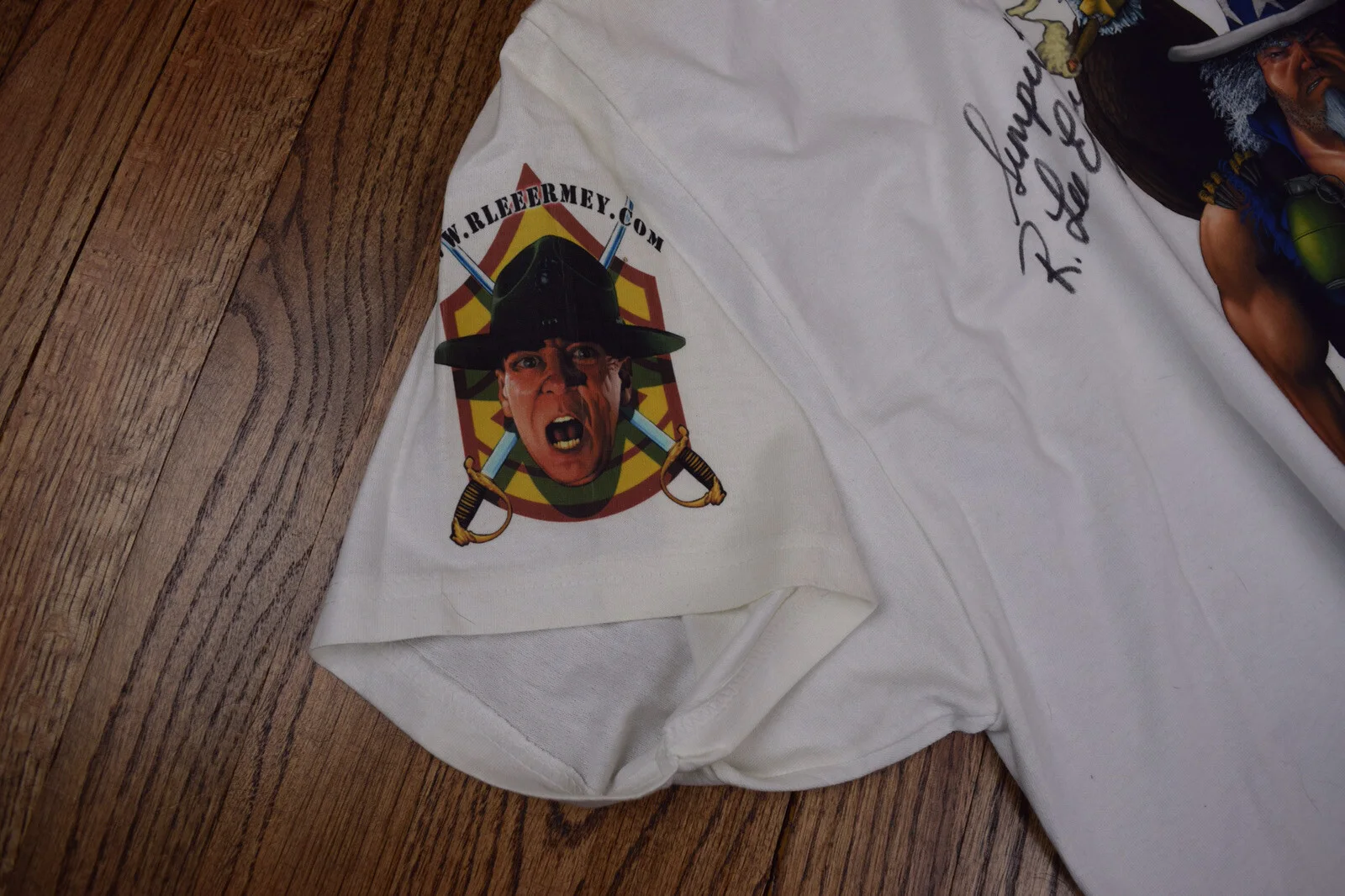 R Lee Emrey — Vintage Full Metal Jacket Gunnery Sergeant Hartman LEE ERMEY Signed Autographed, image 4