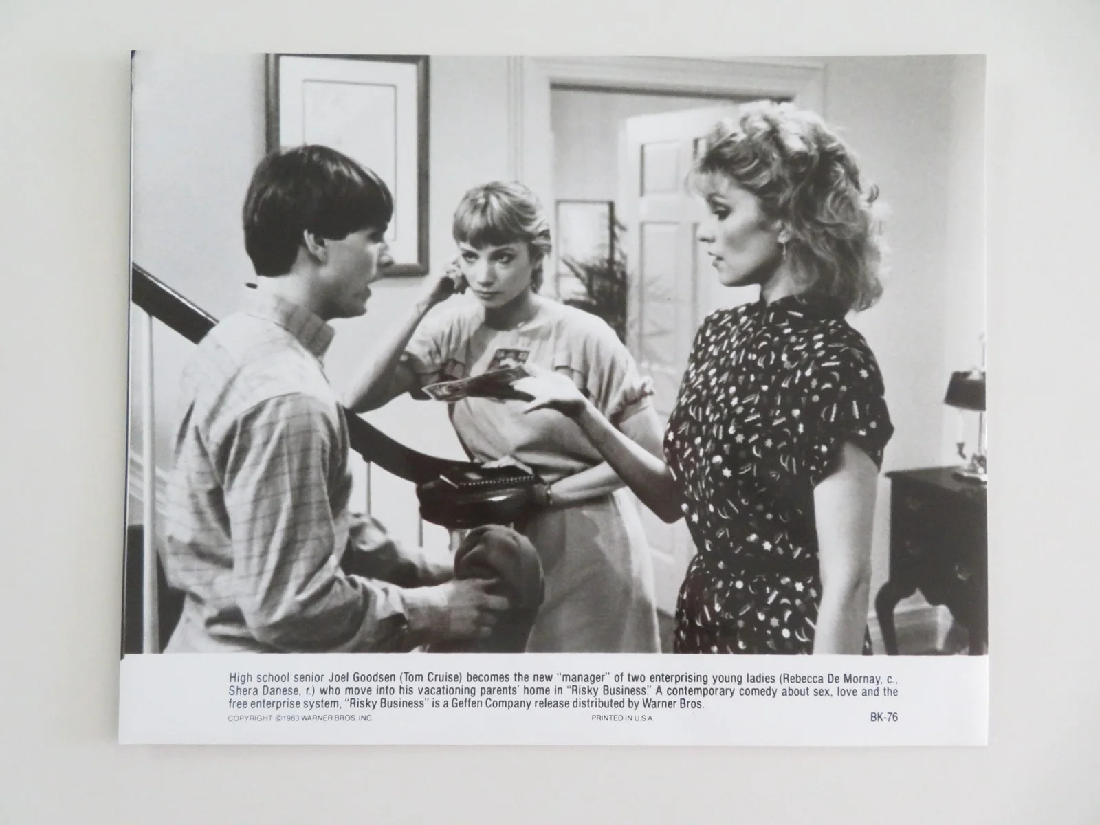 Risky Business - B Movie Still Photo Lot Of 3 Tom Cruise Rebecca De Mornay 1983, изображение 4