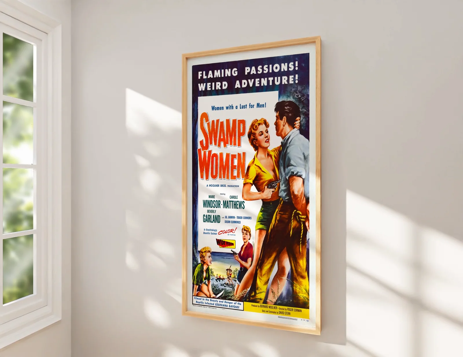Swamp Women - 1956 Exploitation B-movie Restored 27.2" x 41" US One Sheet, изображение 2