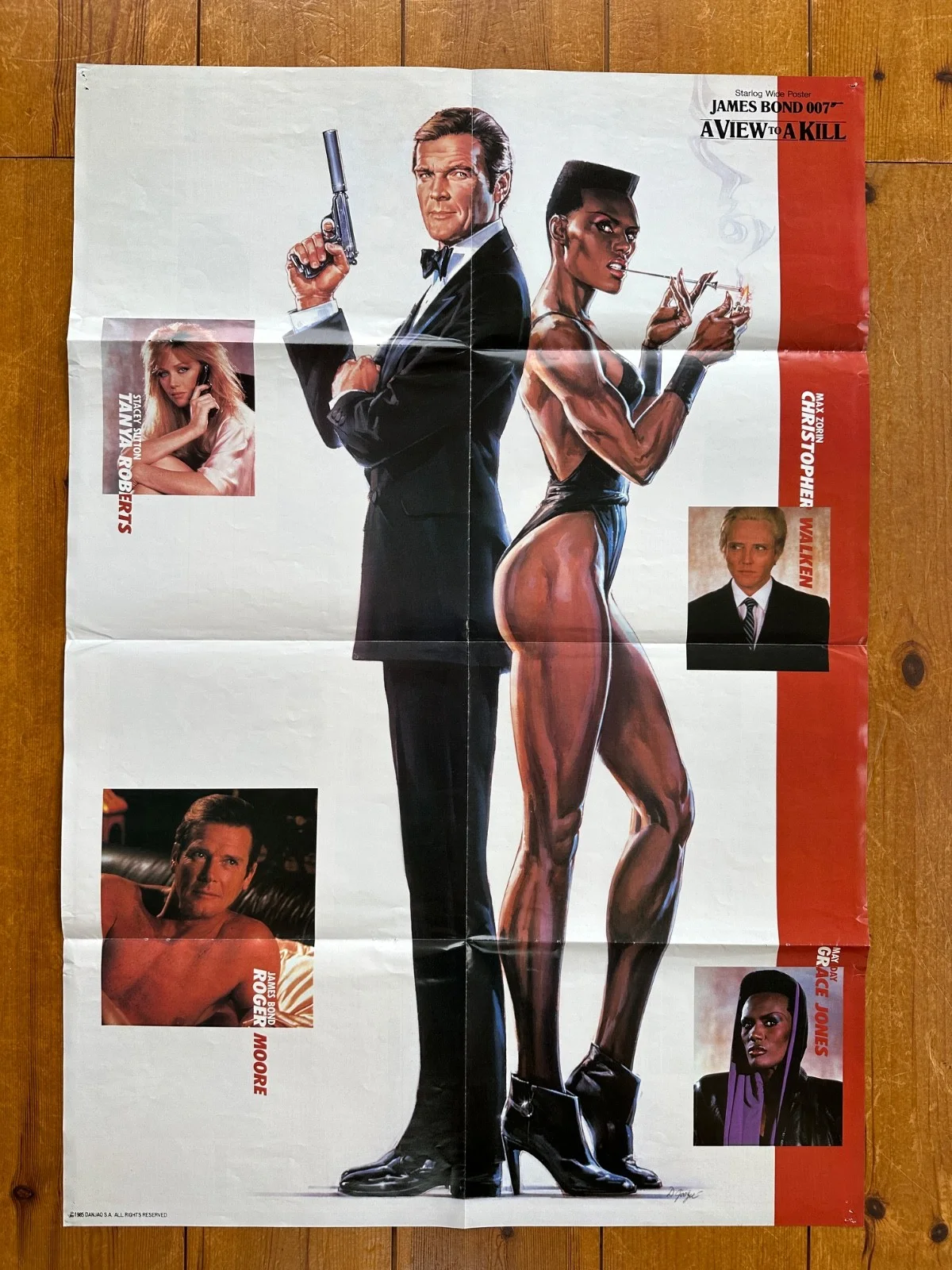 JAPANESE - JAMES BOND 007 - VIEW TO A KILL - STARLOG MOVIE PROMO POSTER - 1985, изображение 2