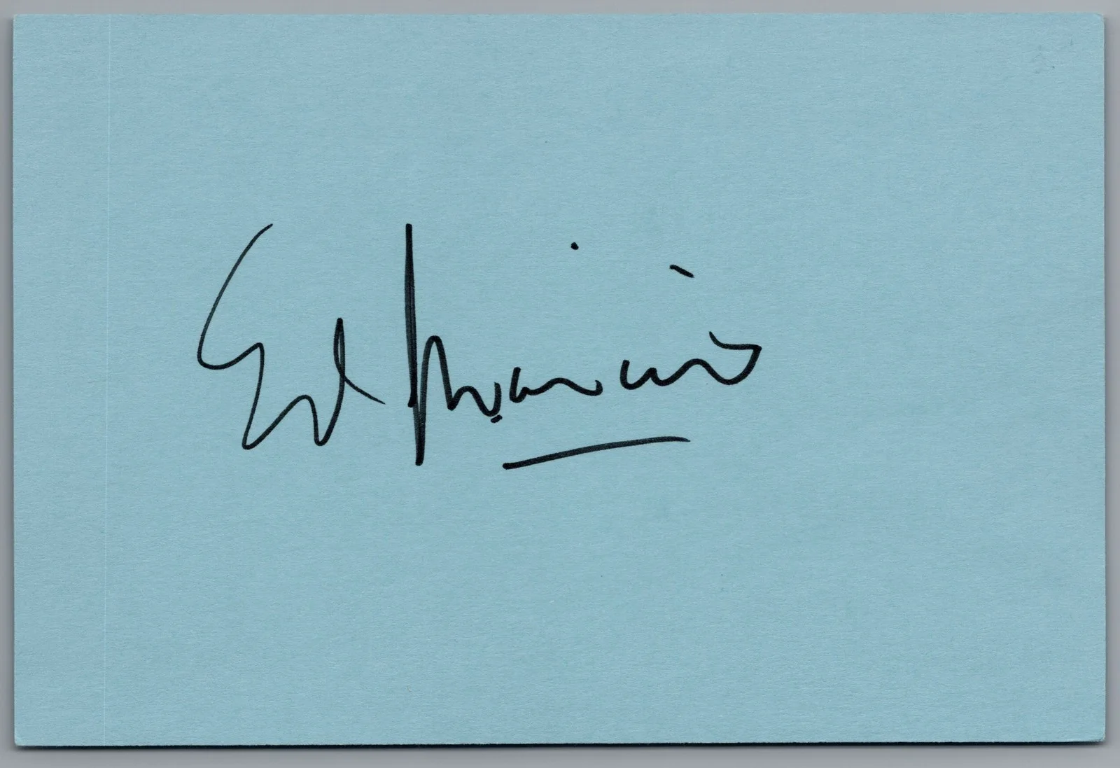 Ed Marinaro — Ed Marinaro Signed 4x6 Index Card Hill Street Blues Autographed