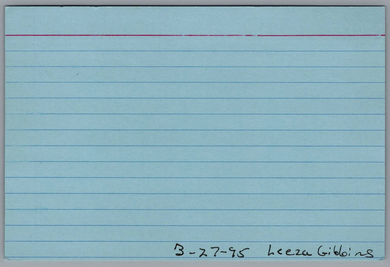 Leeza Gibbons — Leeza Gibbons Signed 4x6 Index Card Entertainment Tonight Autographed, изображение 2