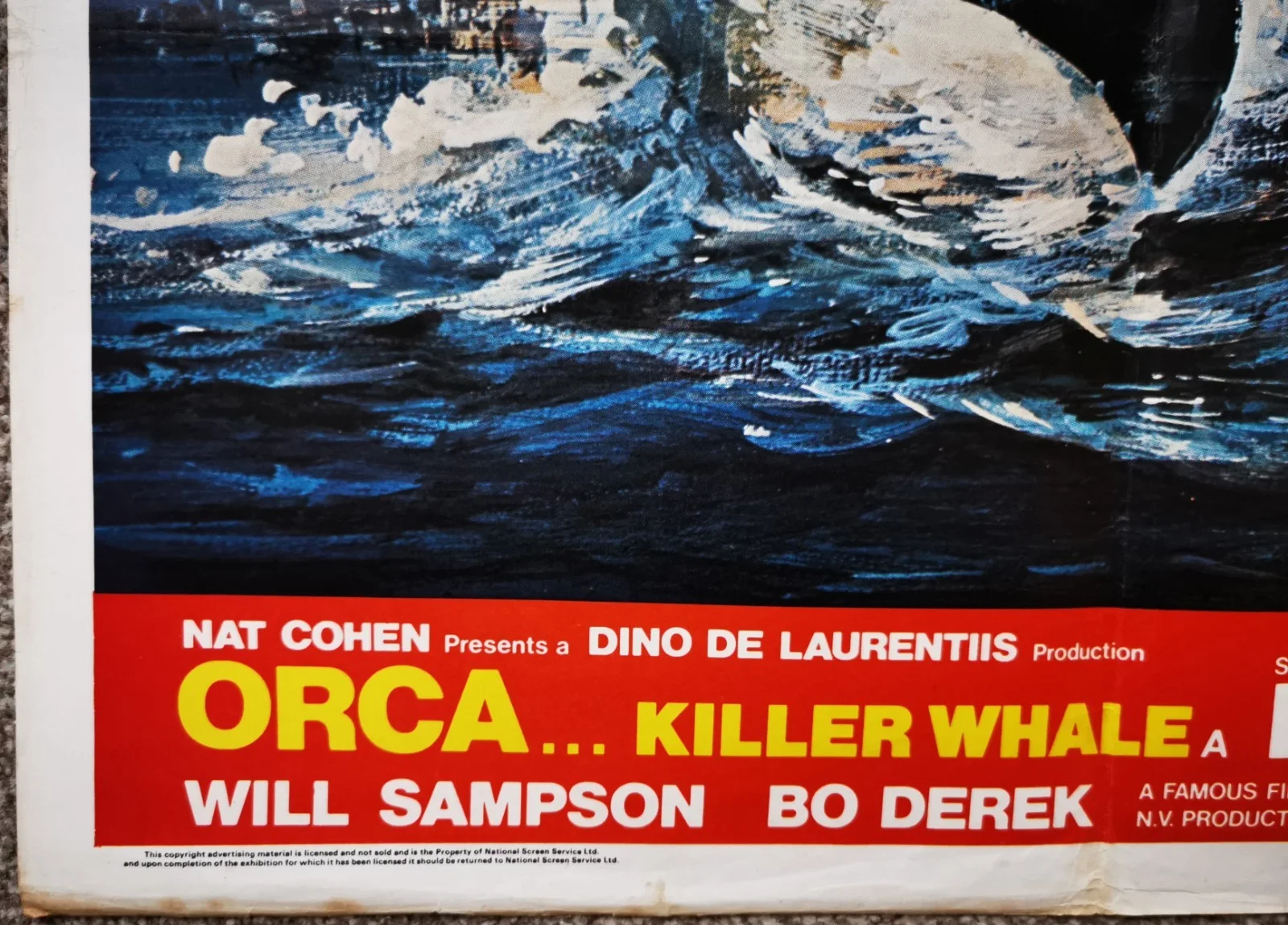 ORCA... KILLER WHALE 1977 Richard Harris, Charlotte Rampling UK QUAD POSTER, image 3