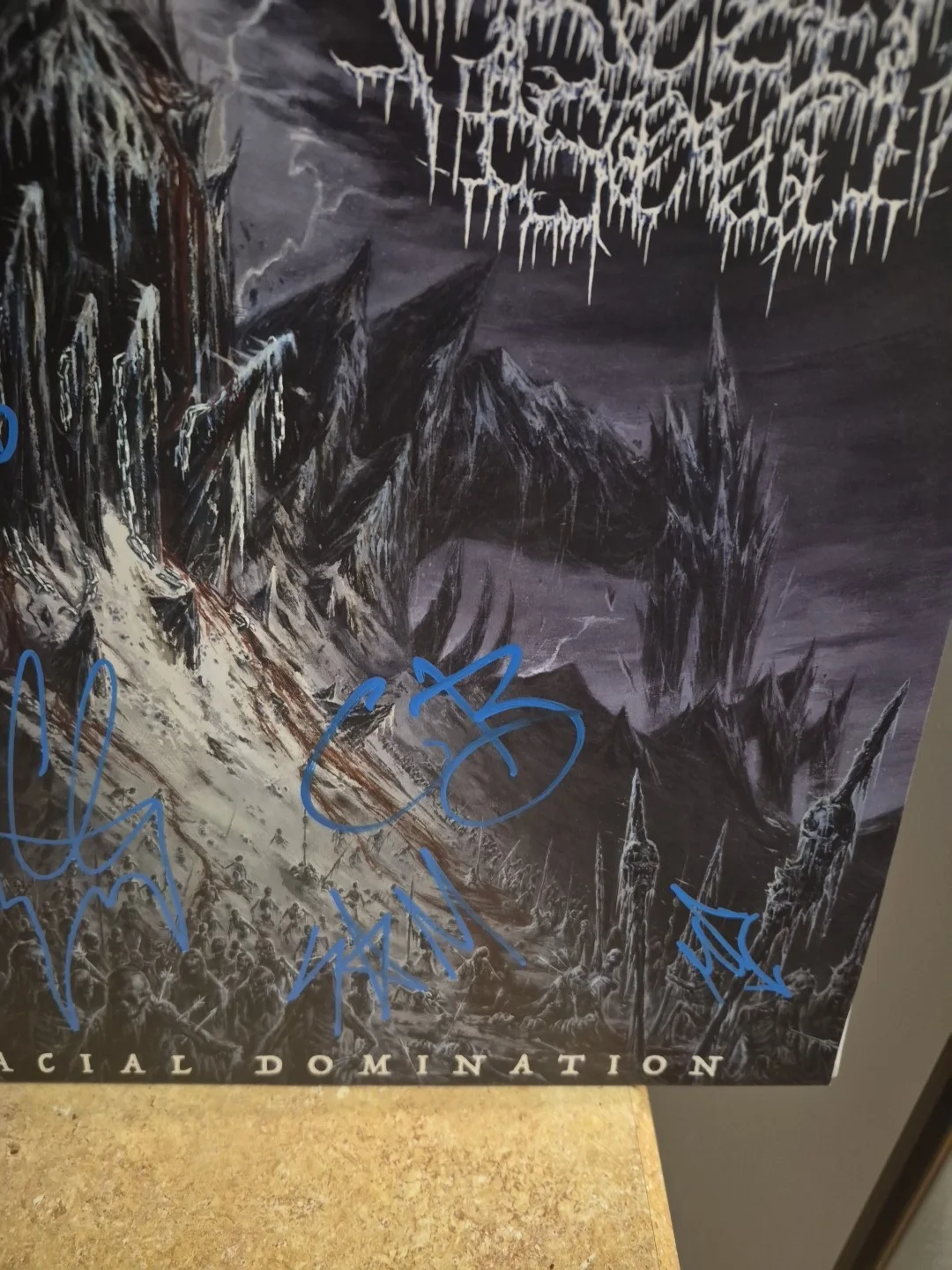 Frozen Soul Metal Rock Band Musicians Signed Glacial Domination VINYL Record New, изображение 3