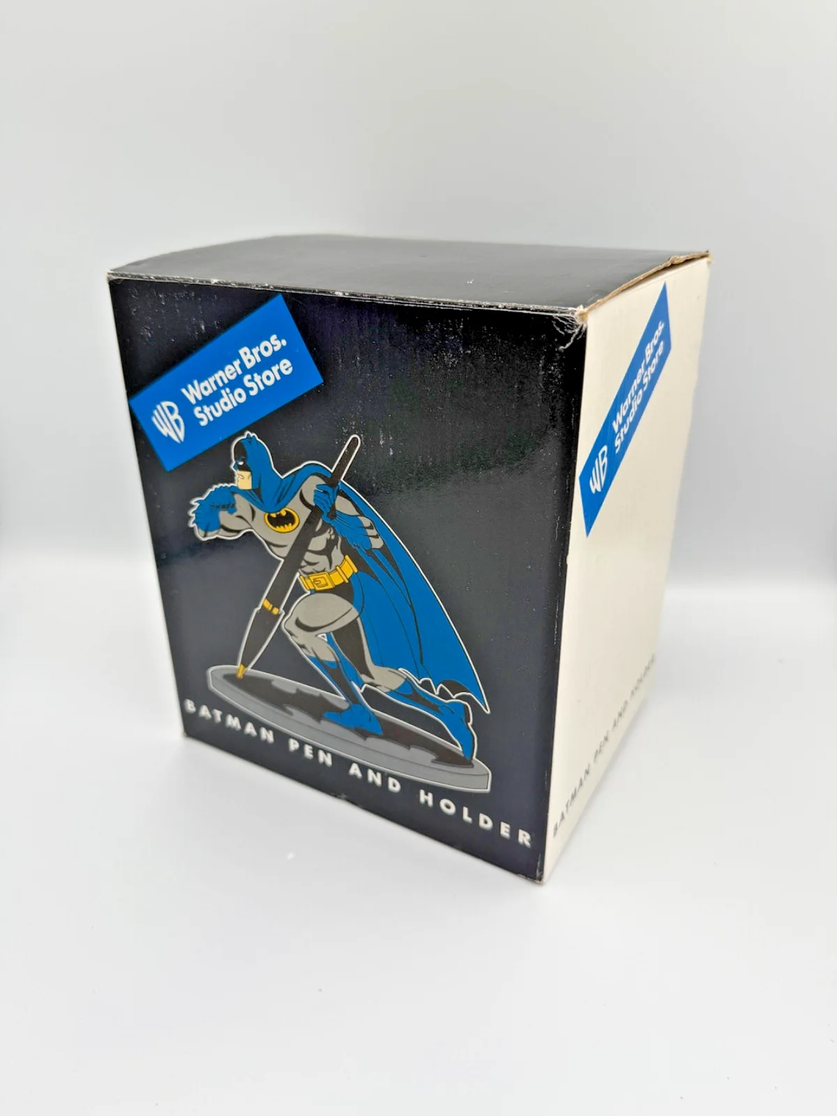 BATMAN pen and holder WARNER BROS STUDIOS 1999 stationery RARE DC Comics, image 5