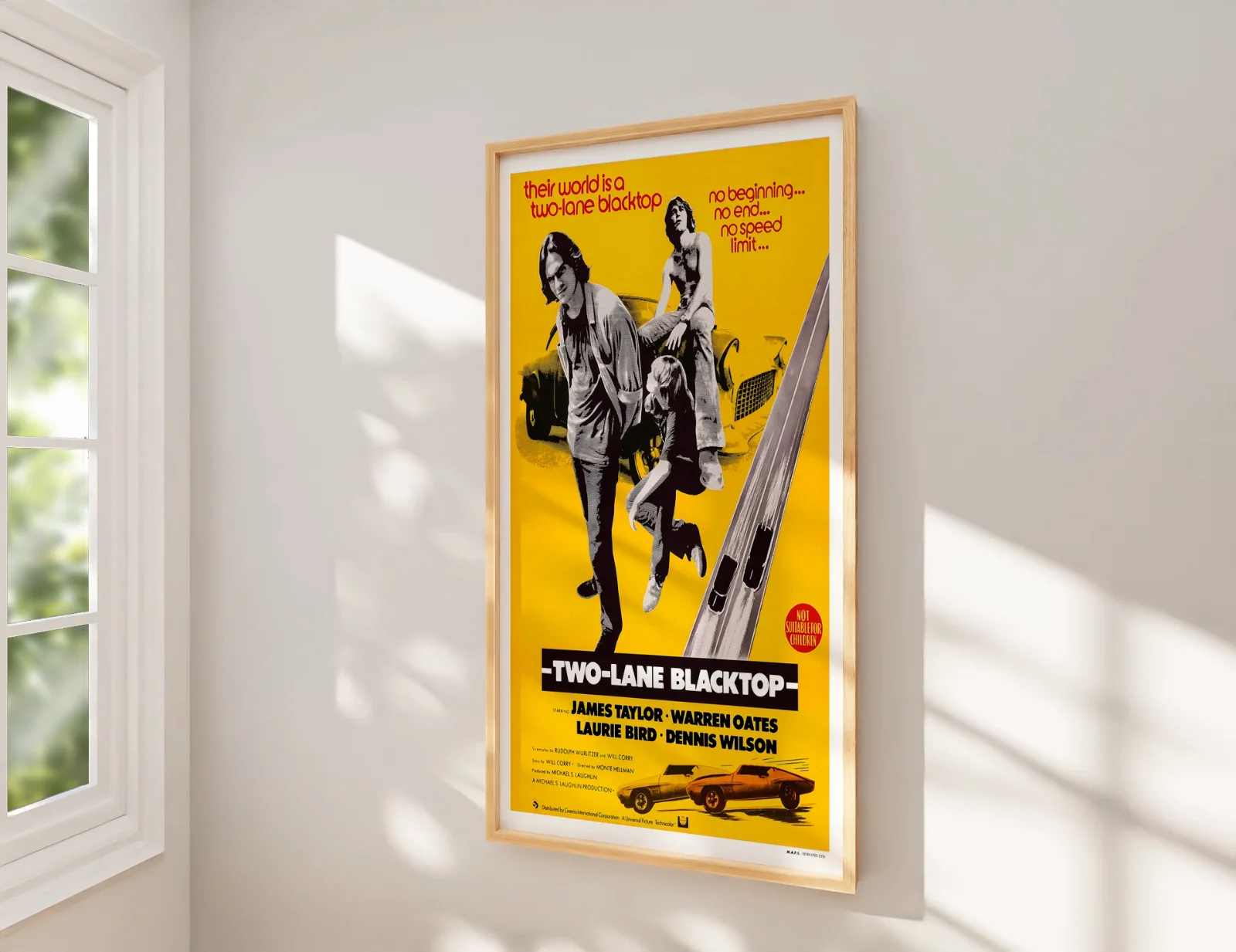 Two-Lane Blacktop - 1971 Western Action Restored 27.2" x 41" US One Sheet Poster, image 2