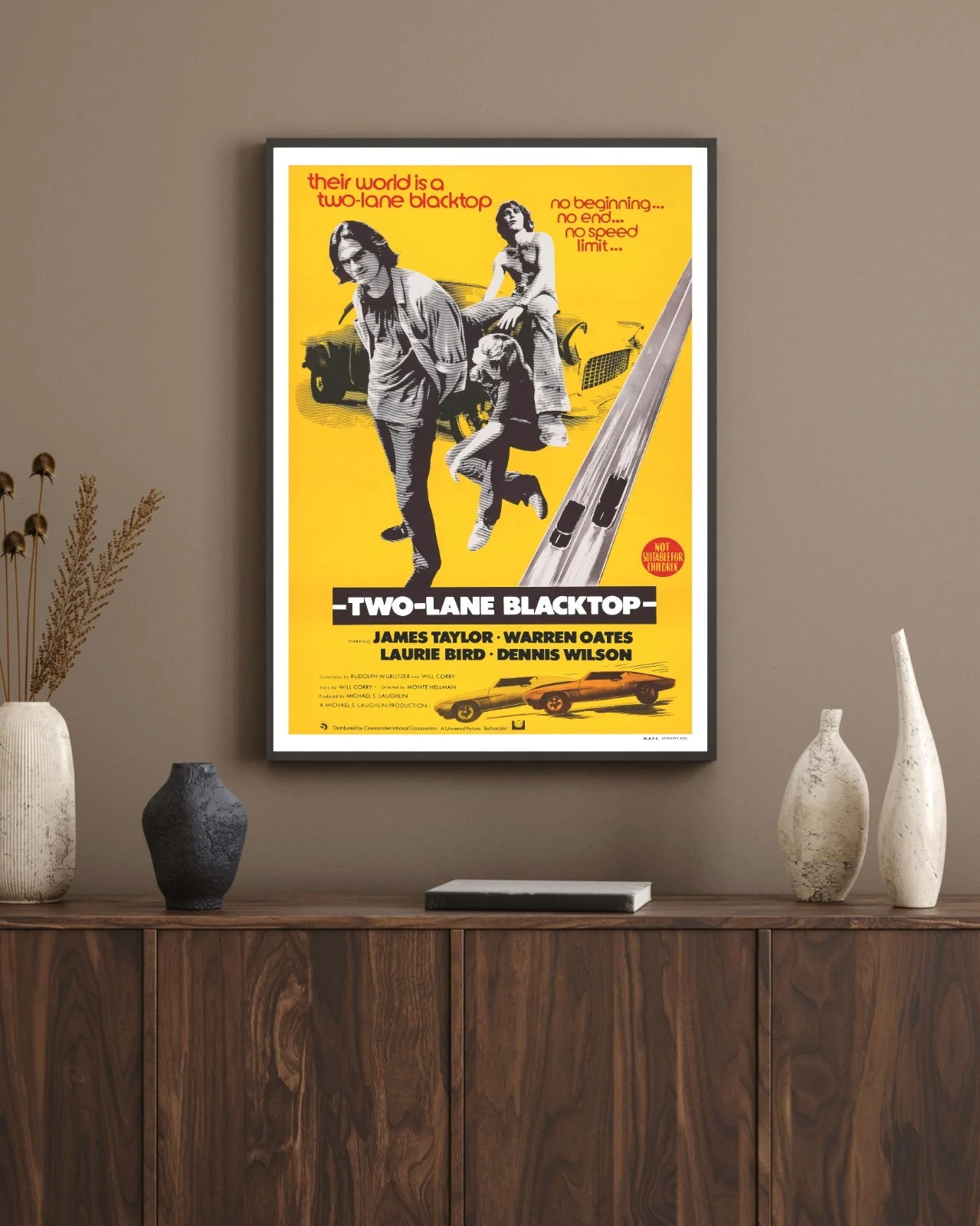 Two-Lane Blacktop - 1971 Western Action Restored 27.2" x 41" US One Sheet Poster, image 3