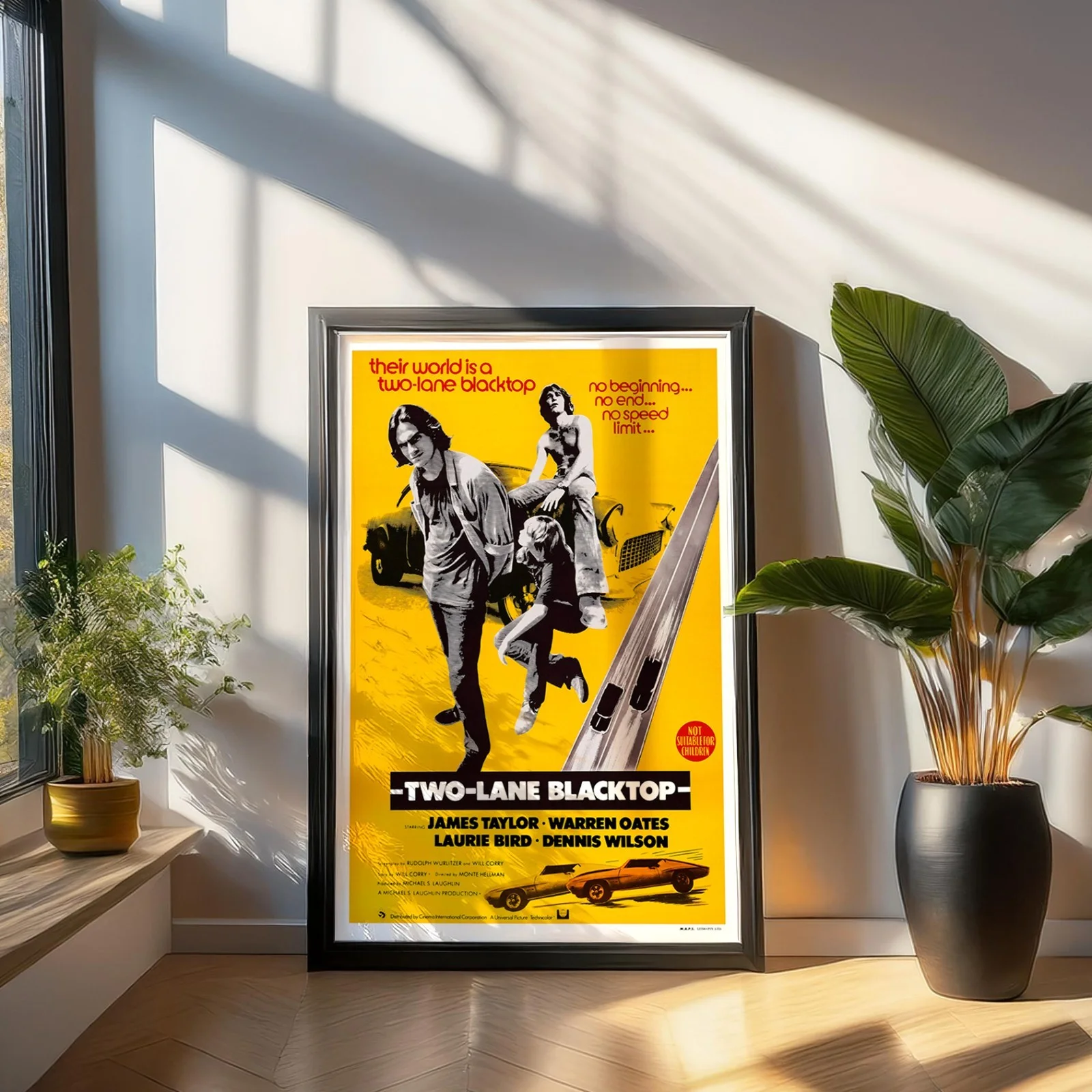 Two-Lane Blacktop - 1971 Western Action Restored 27.2" x 41" US One Sheet Poster, image 4