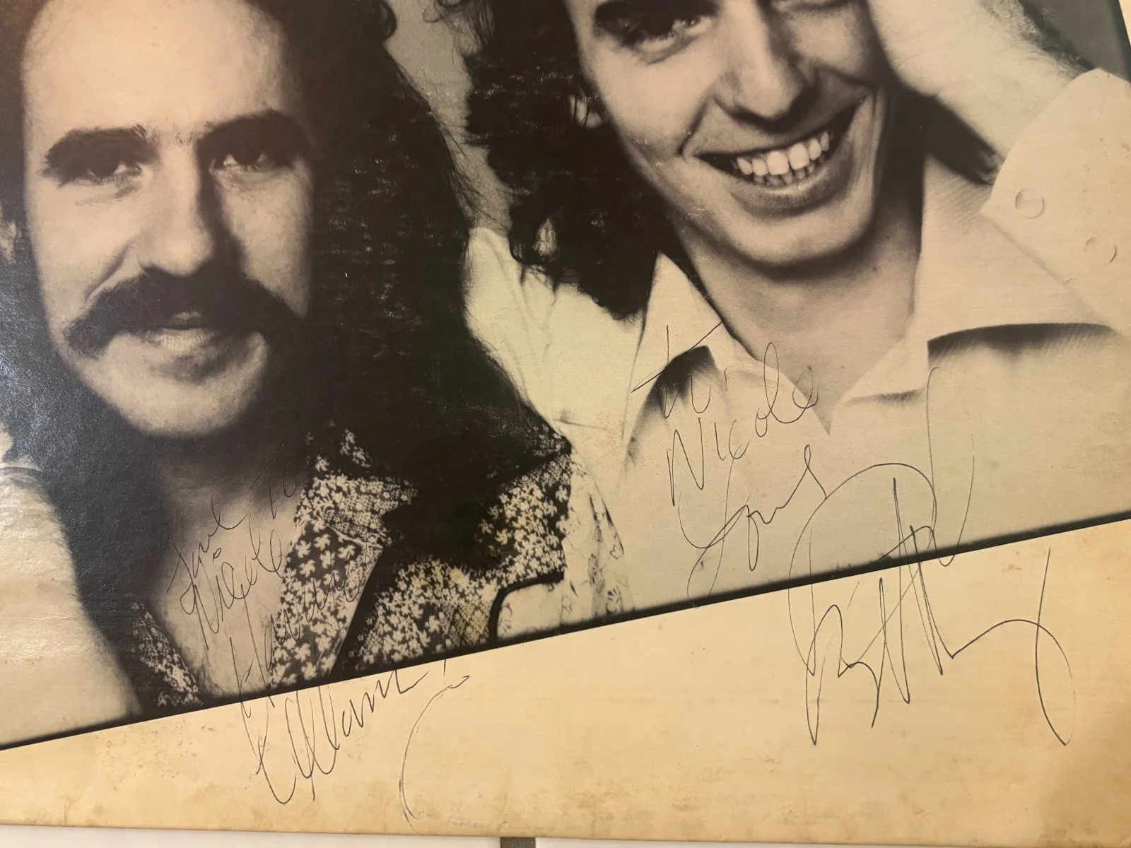 BELLAMY BROTHERS 1976 "Let Your Love Flow" Signed Autographed Vinyl Album Cover, изображение 2