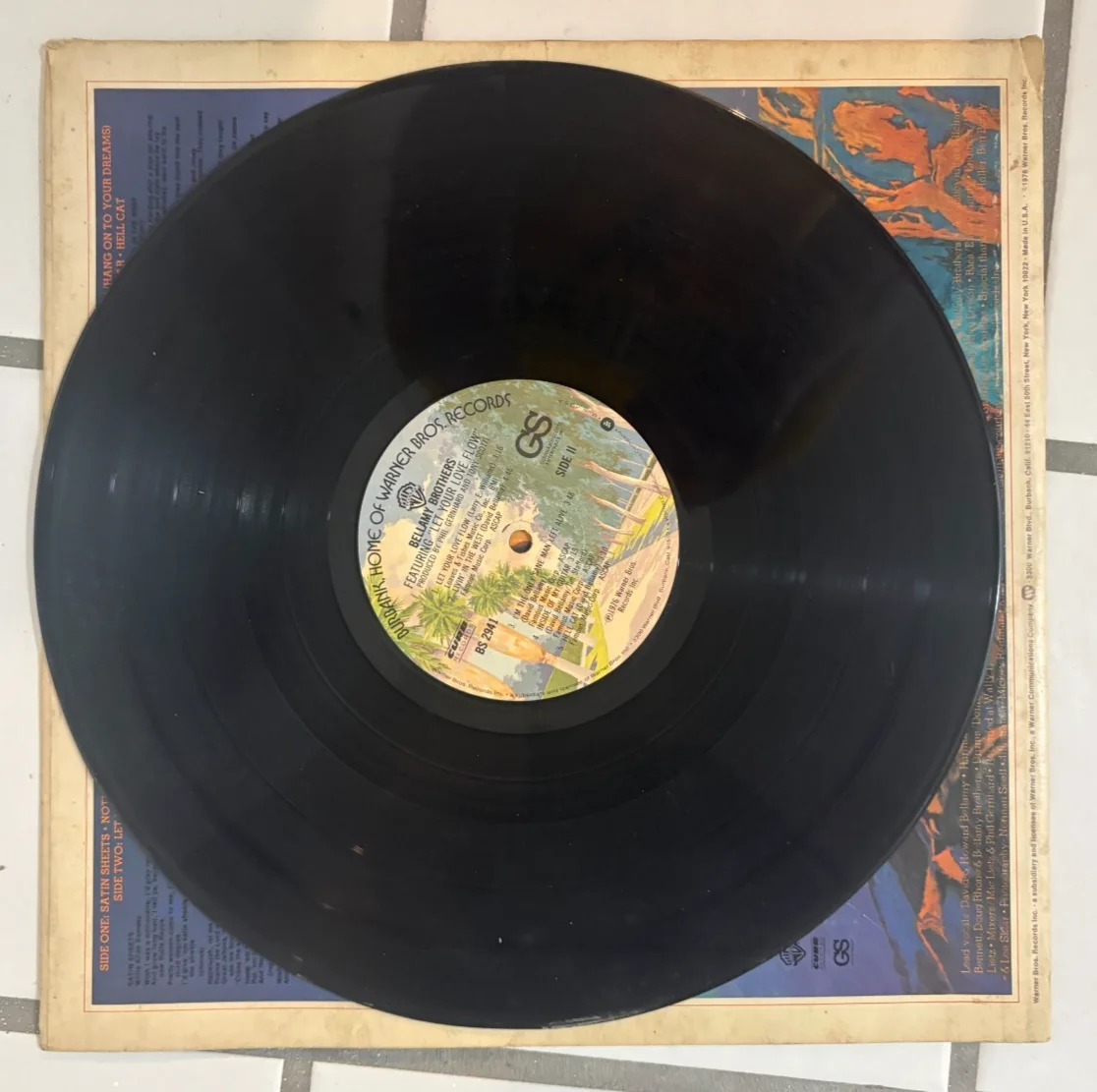 BELLAMY BROTHERS 1976 "Let Your Love Flow" Signed Autographed Vinyl Album Cover, изображение 4