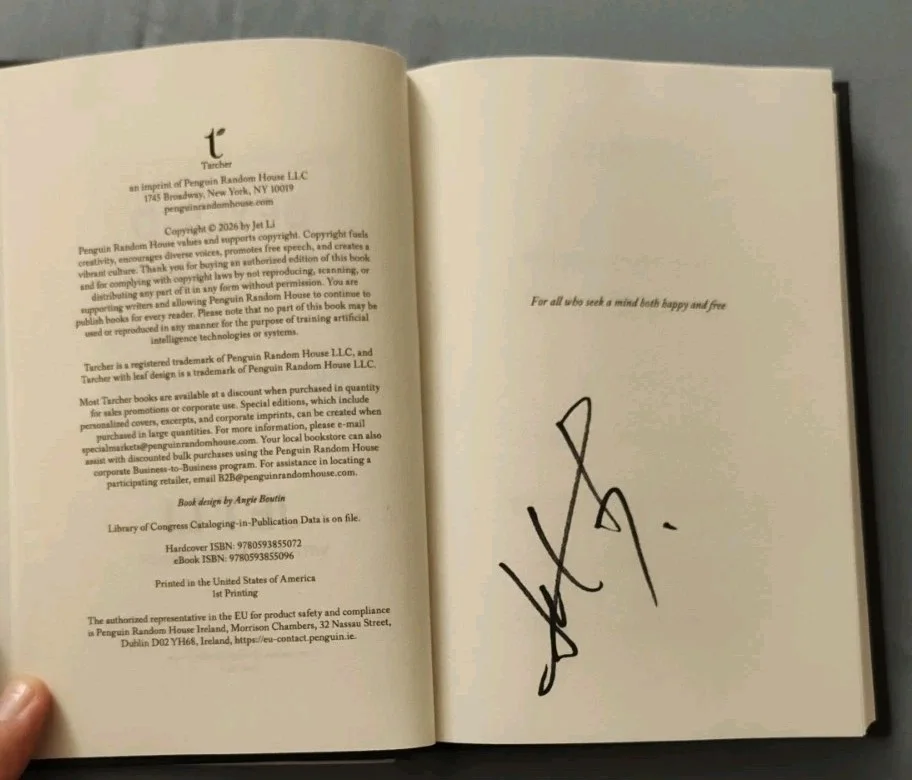 JET LI — Just Signed JET LI Beyond Life and Death: The Way of True Freedom Book B & N, изображение 4