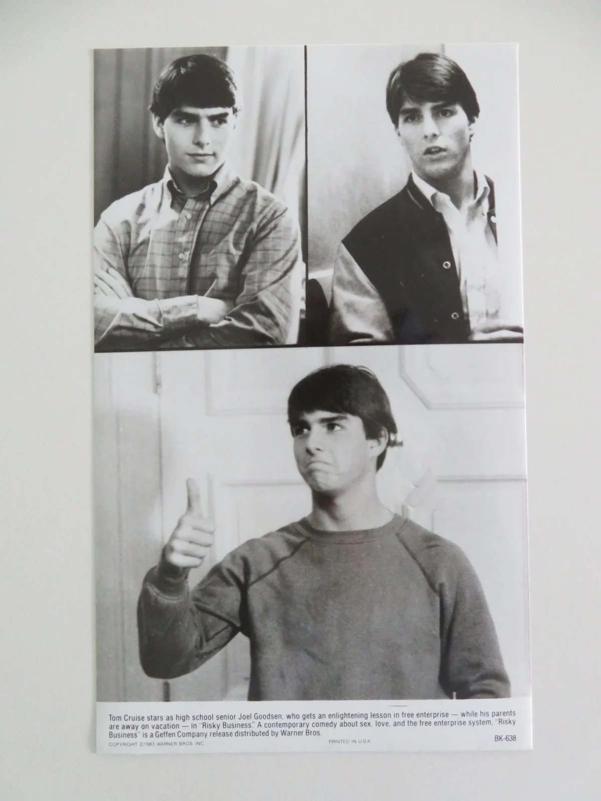 Risky Business Movie Still Photo Lot Of 3 Tom Cruise Rebecca De Mornay 1983, изображение 4