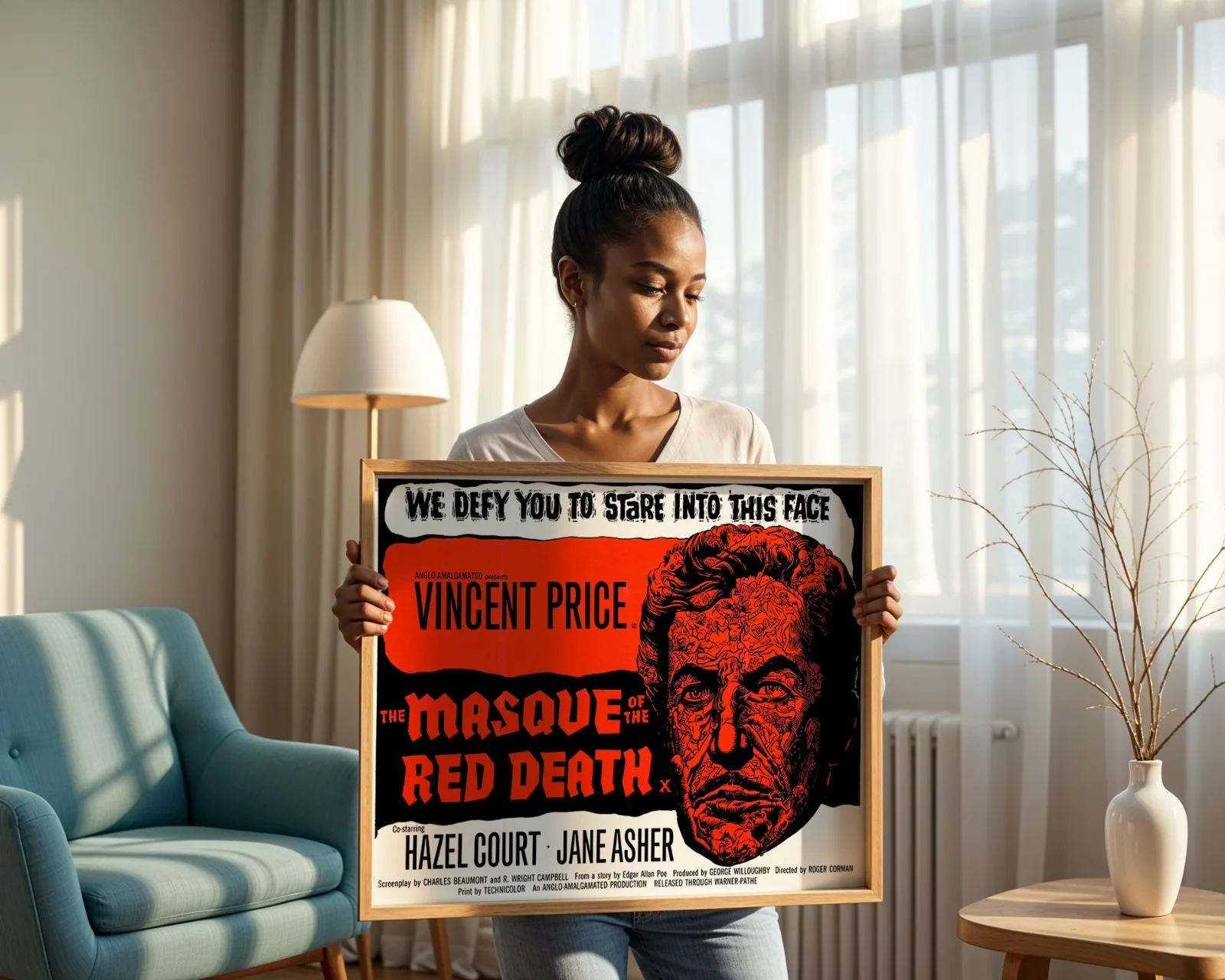 Masque of the Red Death - 1964 Vincent Price Restored 30" x 40" UK Quad Poster, изображение 4
