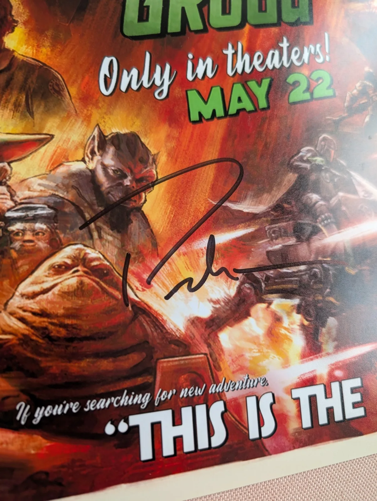 Pedro Pascal Signed 15x10 The Mandalorian And Grugo Poster Print Video Proof, изображение 3