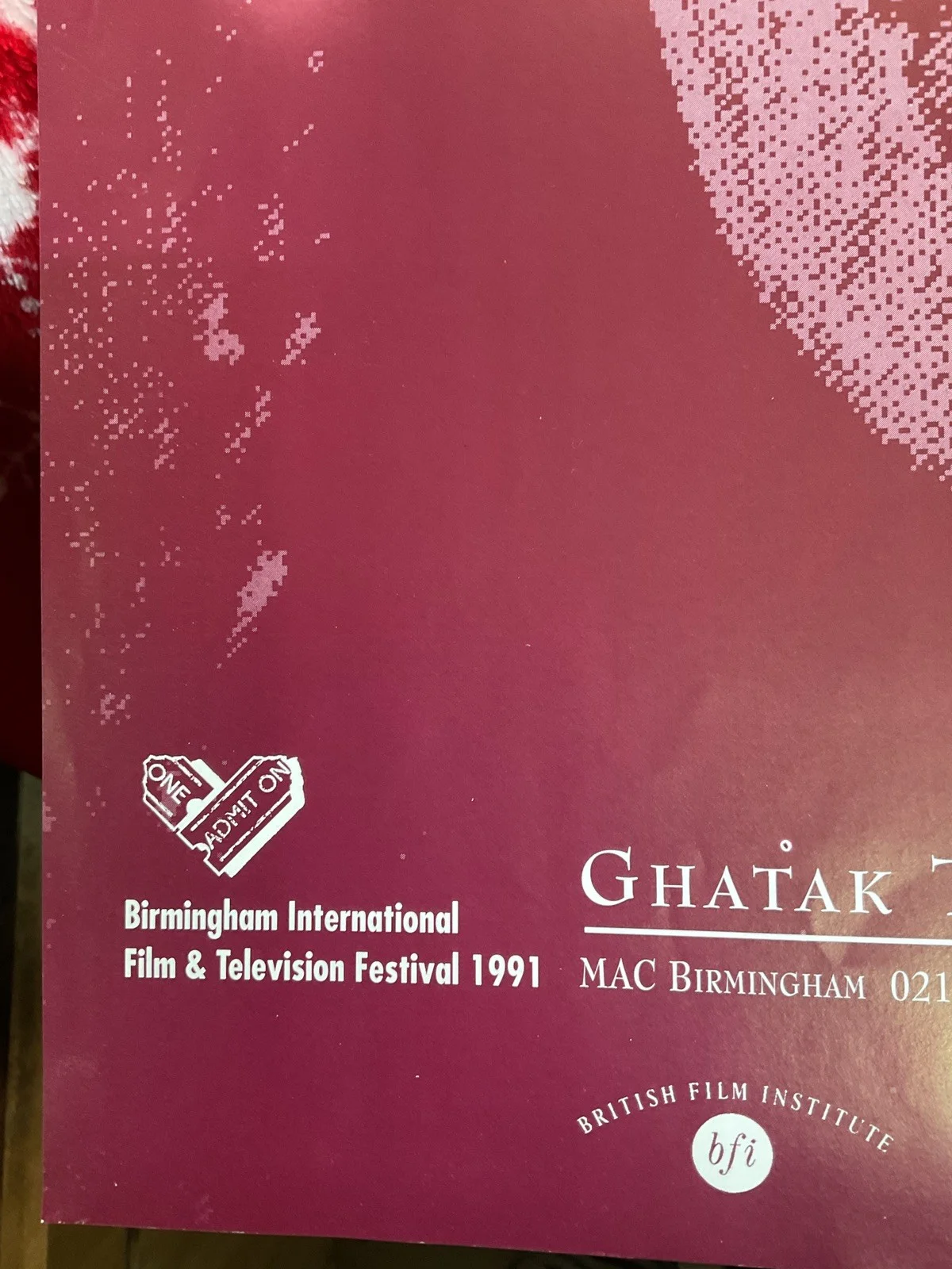 Extra Large Quad Poster , Birmingham 1991 , Poster / Ritwik Ghatak /, image 2