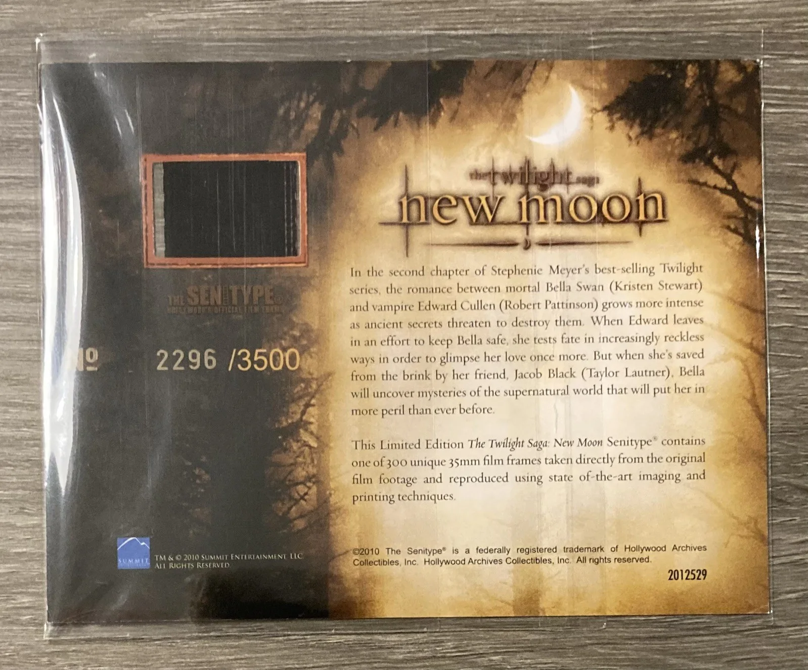 The Twilight Saga ~ New Moon ~ Senitype Film Cell ~ 2296/3500 ~ Edward & Bella, изображение 2