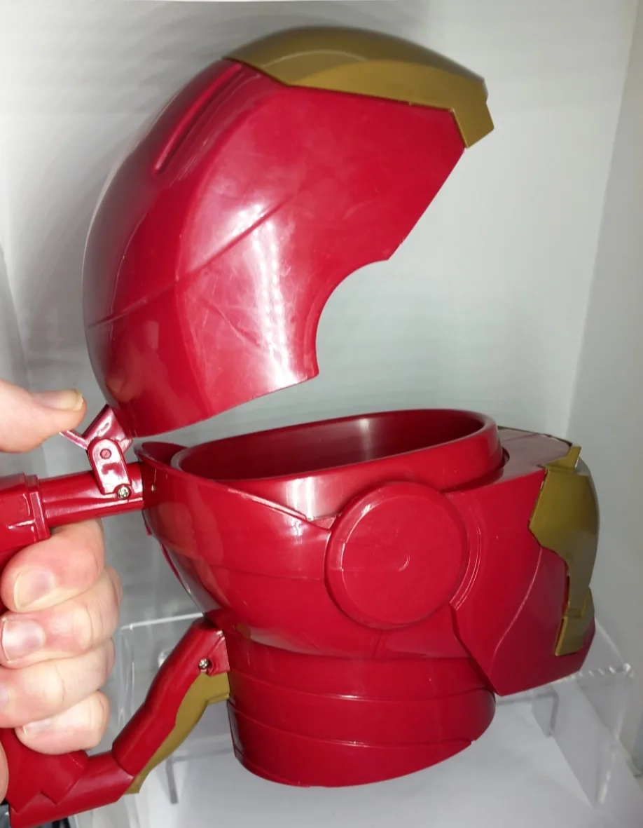 Marvel Disney Parks Iron Man Helmet Sipper Drink Snack Flip Top Cup / Mug, image 5