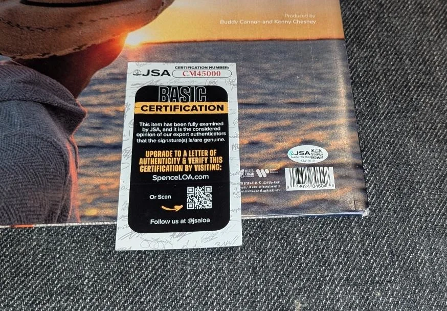 KENNY CHESNEY SIGNED BORN VINYL RECORD LP COUNTRY JSA COA, изображение 3