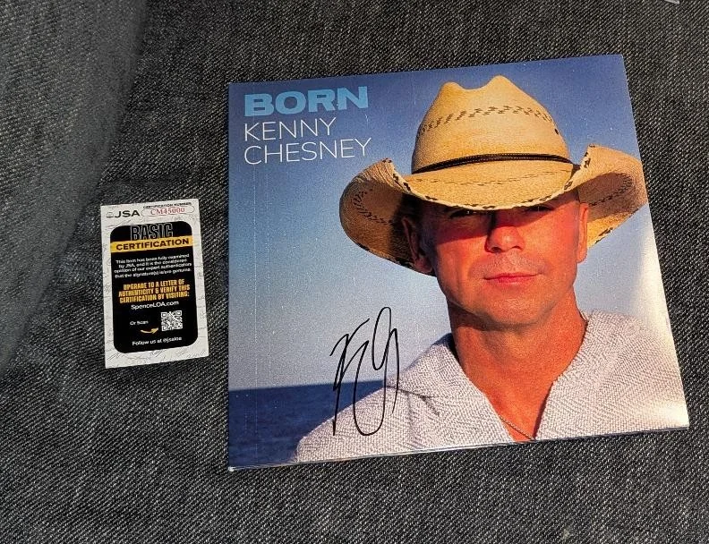 KENNY CHESNEY SIGNED BORN VINYL RECORD LP COUNTRY JSA COA, изображение 5