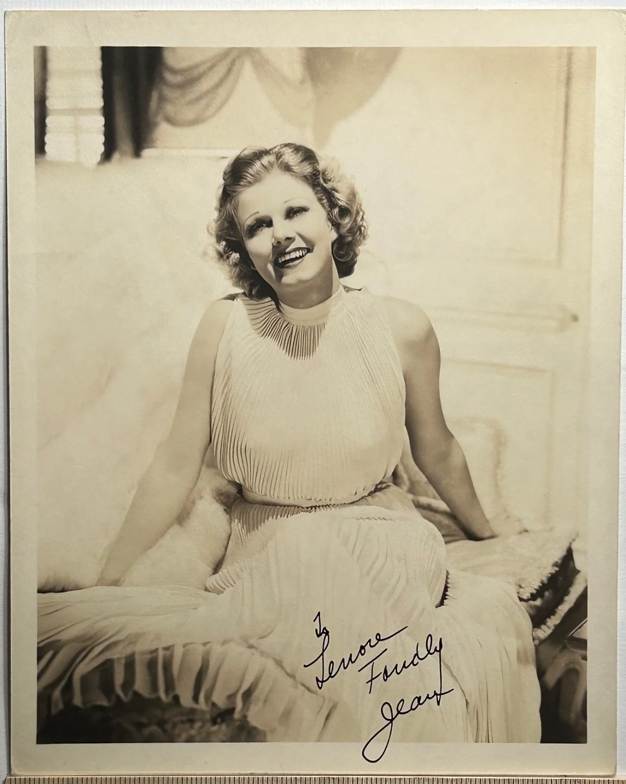 JEAN HARLOW—SIGNED PHOTO—1930s Star—Tracy•Powell•Beery•Cagney•Howard Hughes, изображение 2