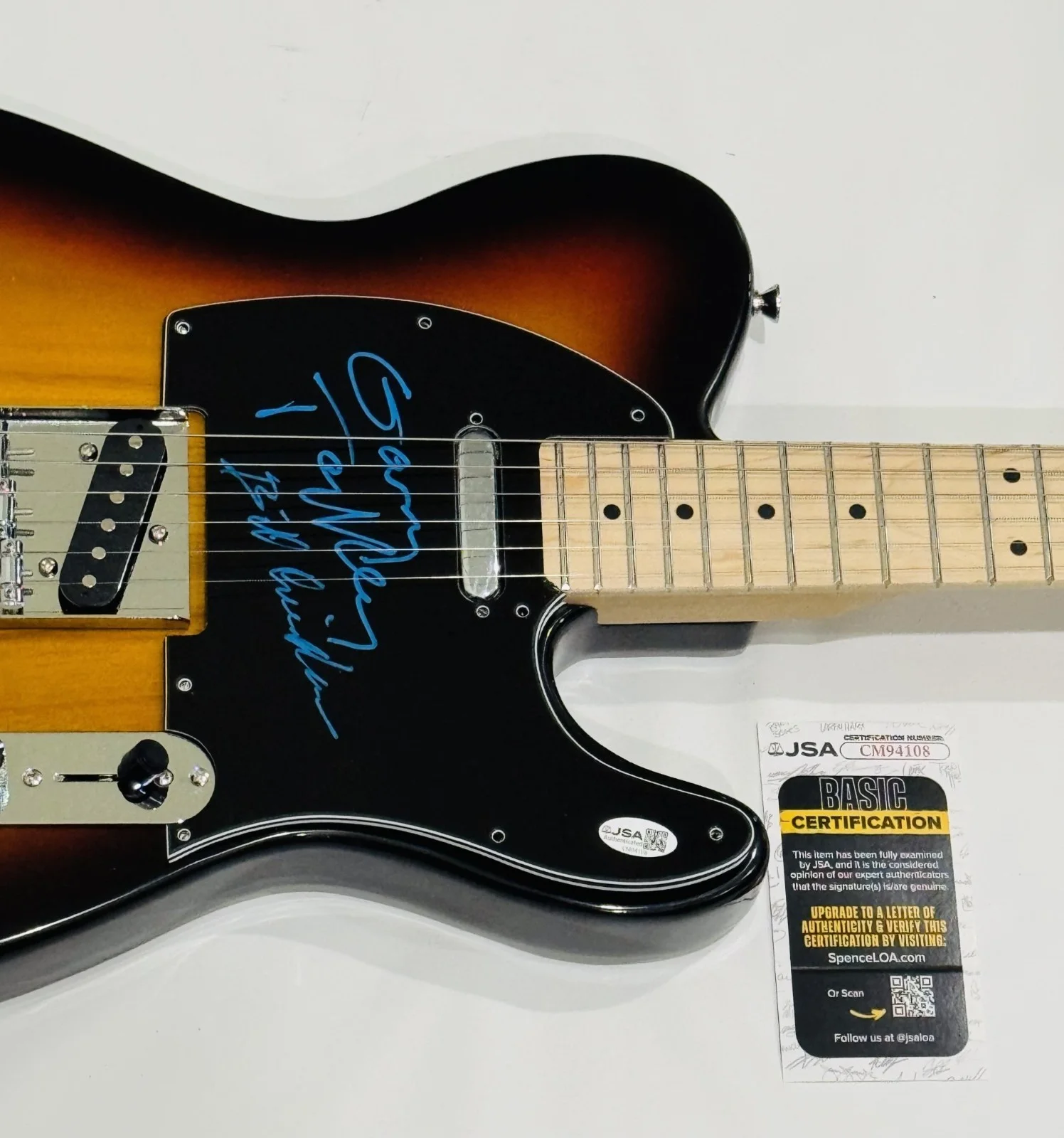 THE BOX TOPS SIGNED SUNBURST ELECTRIC GUITAR GARY TALLEY BILL CUNNINGHAM JSA COA, image 2