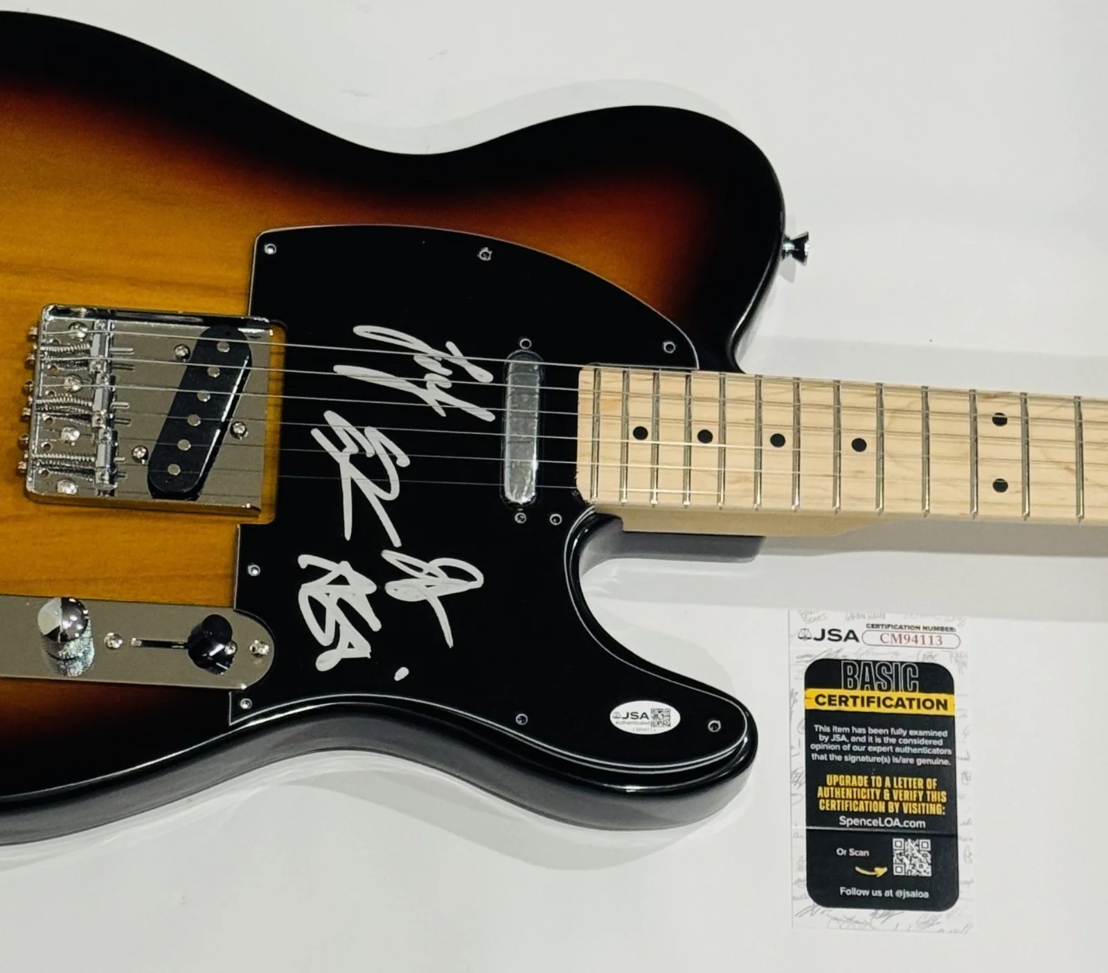 BADFLOWER SIGNED SUNBURST ELECTRIC GUITAR JOSH KATZ ALL 4 JSA COA, изображение 2