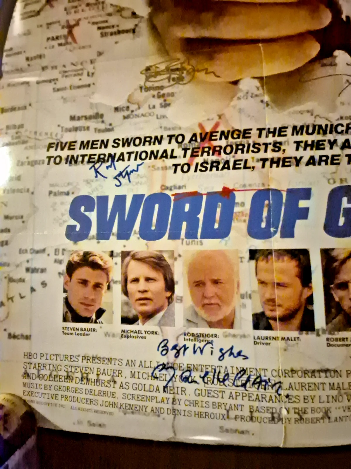 SEE BELOW — SWORD of GIDEON -CAST SIGNED , 1-SHEET MOVIE POSTER w/COA ekim, изображение 4