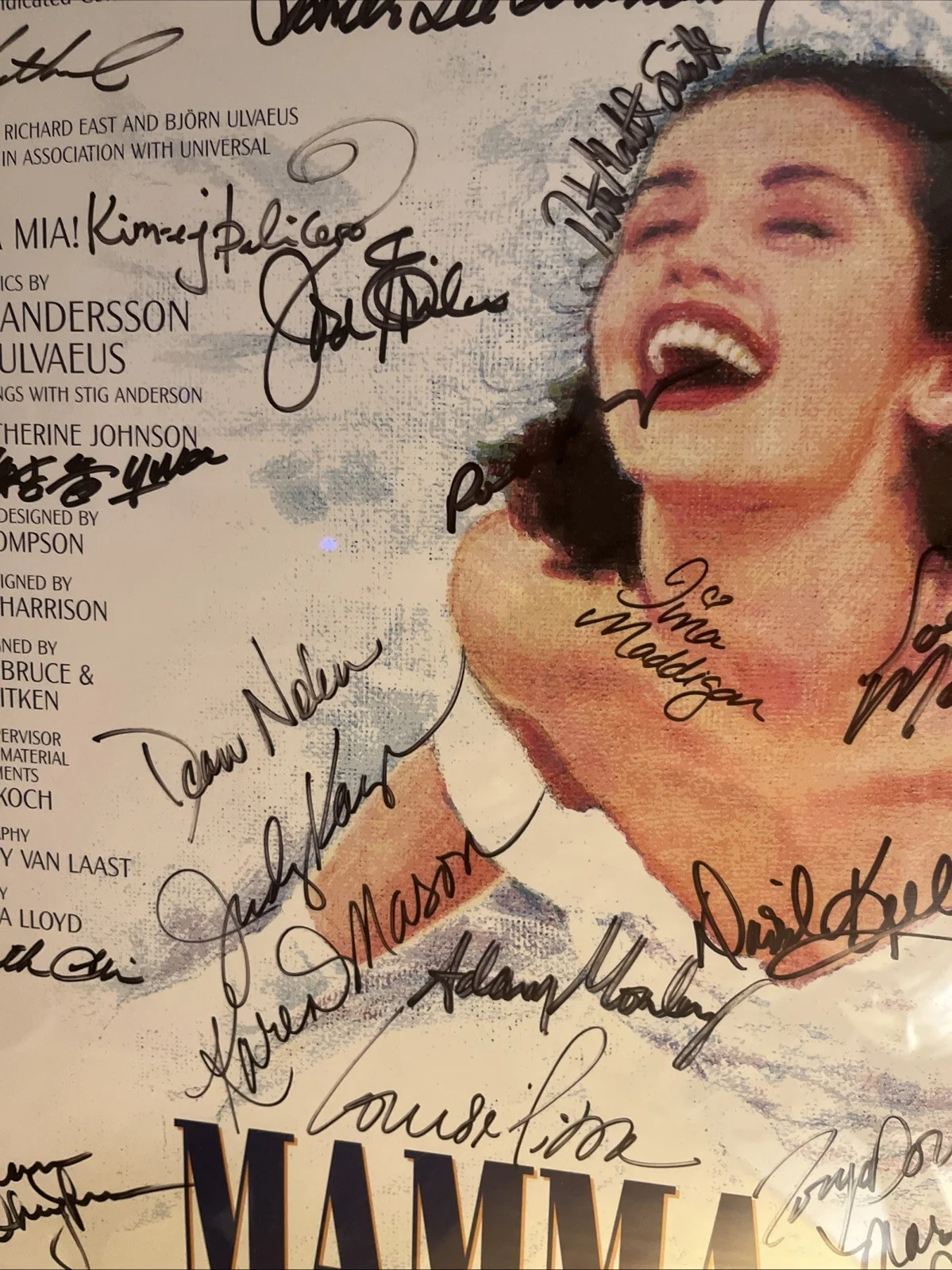 Vintage Mamma Mia! Original Signed Theater Poster 16”x 24”, image 3