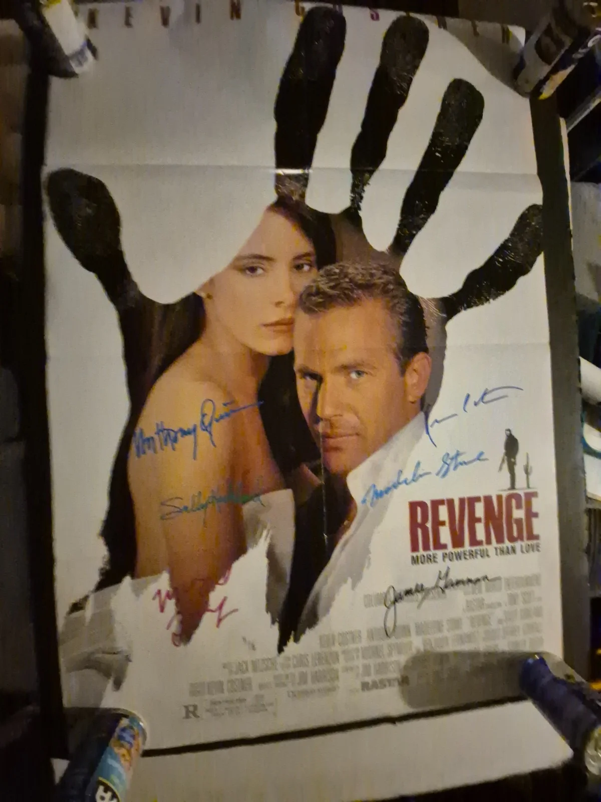 SEE BELOW — REVENGE-CAST SIGNED , 1-SHEET MOVIE POSTER W.COA ekim, image 2